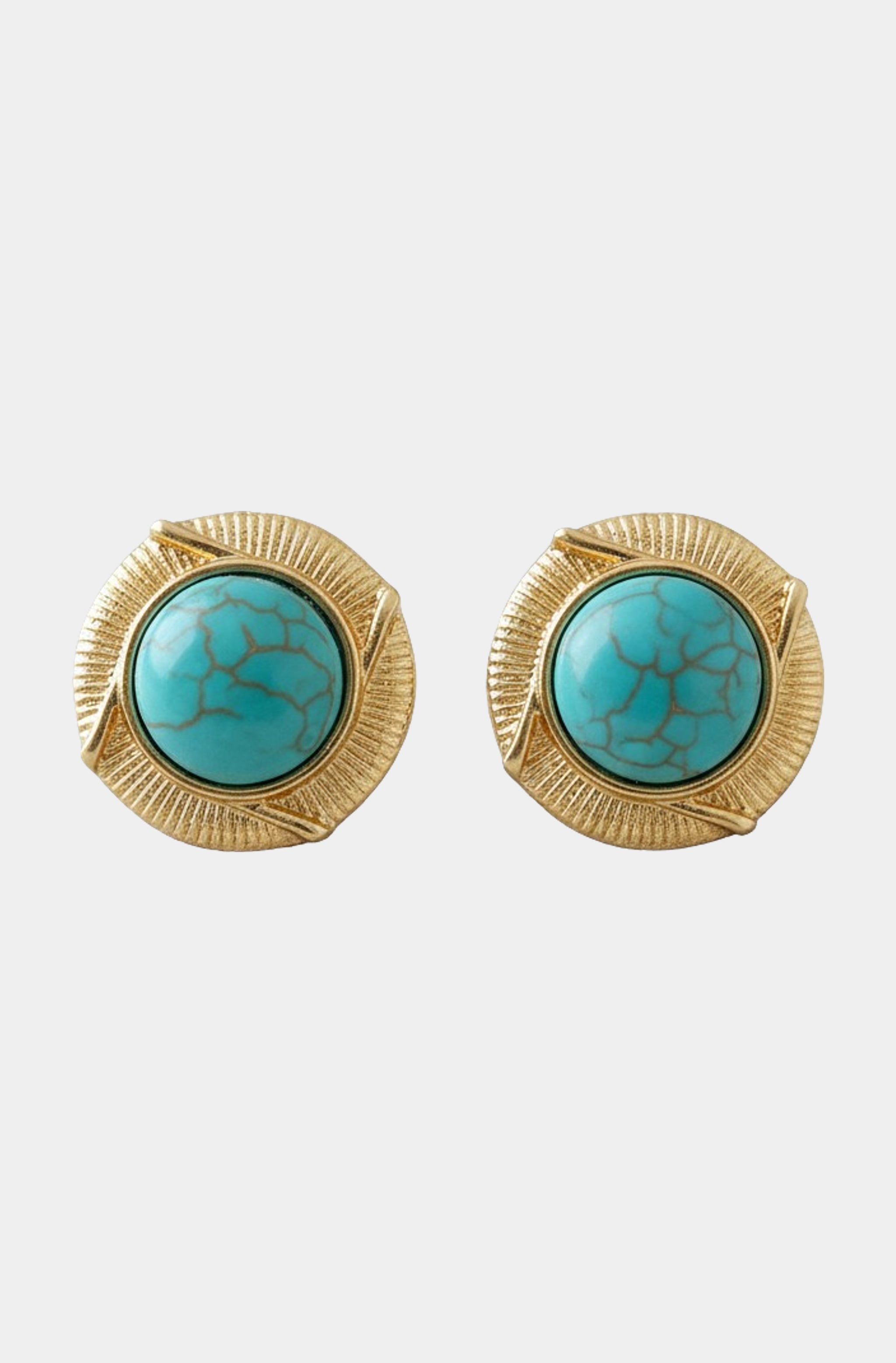 Assorted Vintage Inspired Turquoise Stud Earrings