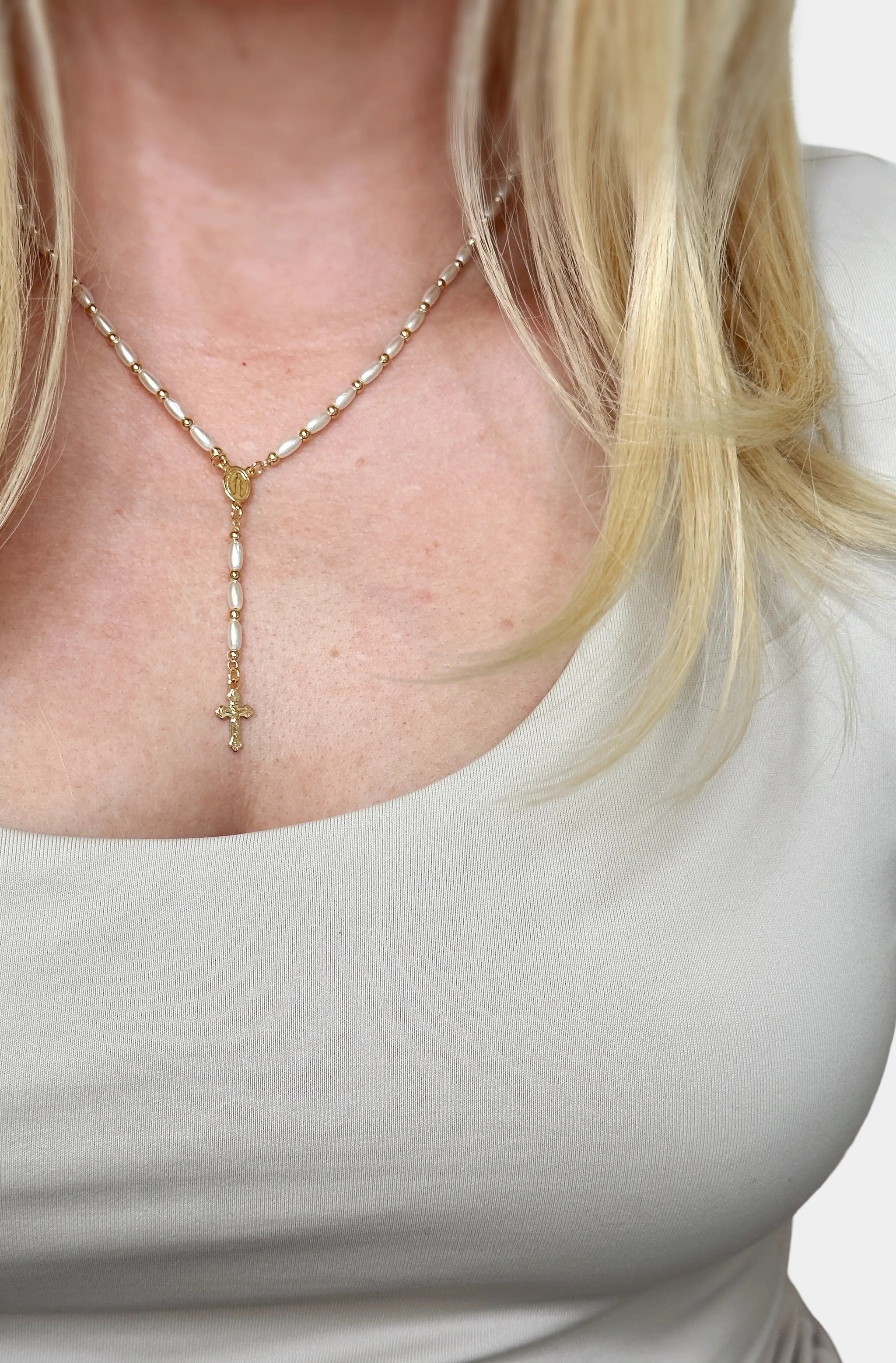 Pearl Rosary Necklace