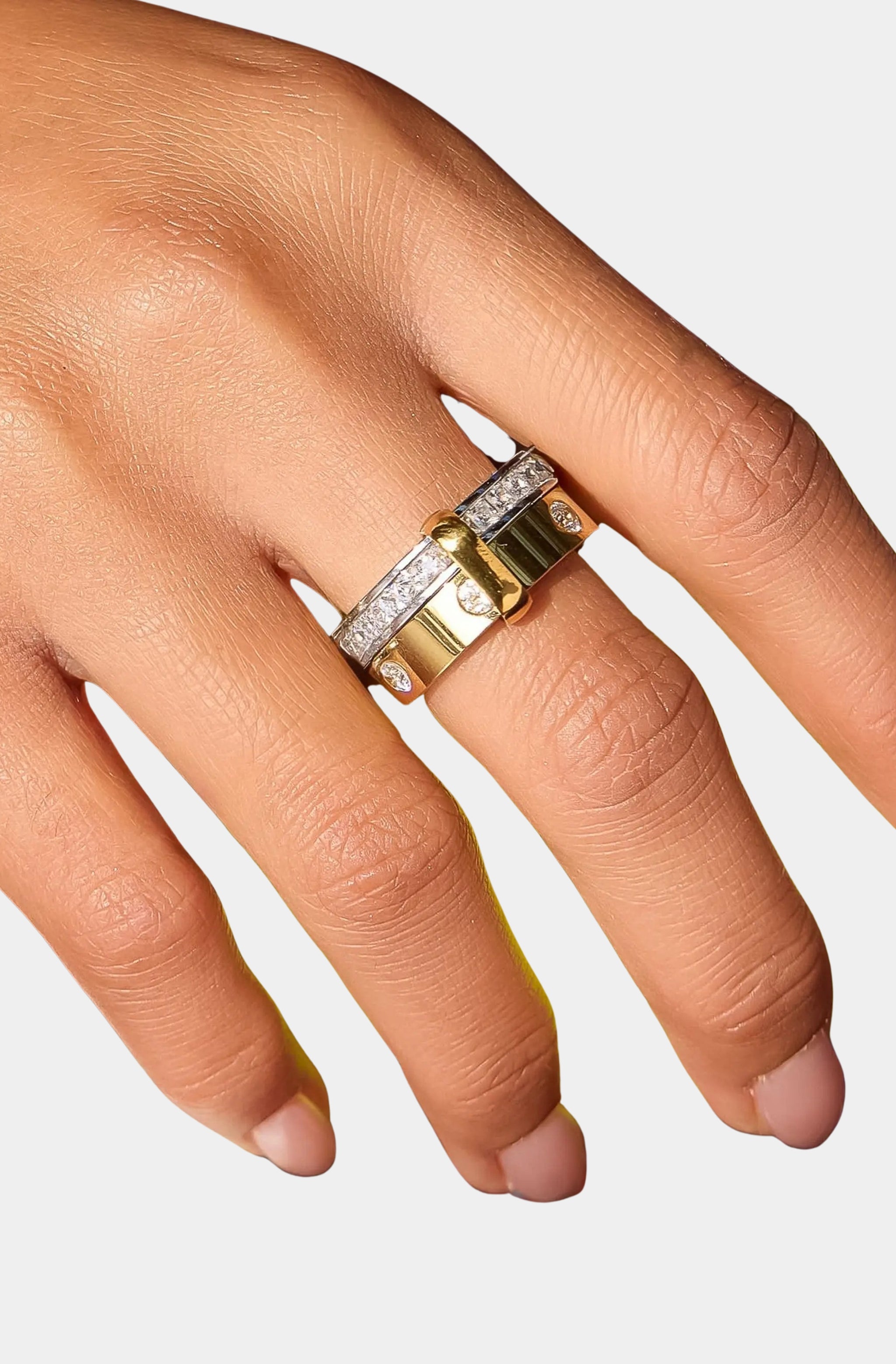 Greyson Two-Tone Crystal Band Ring