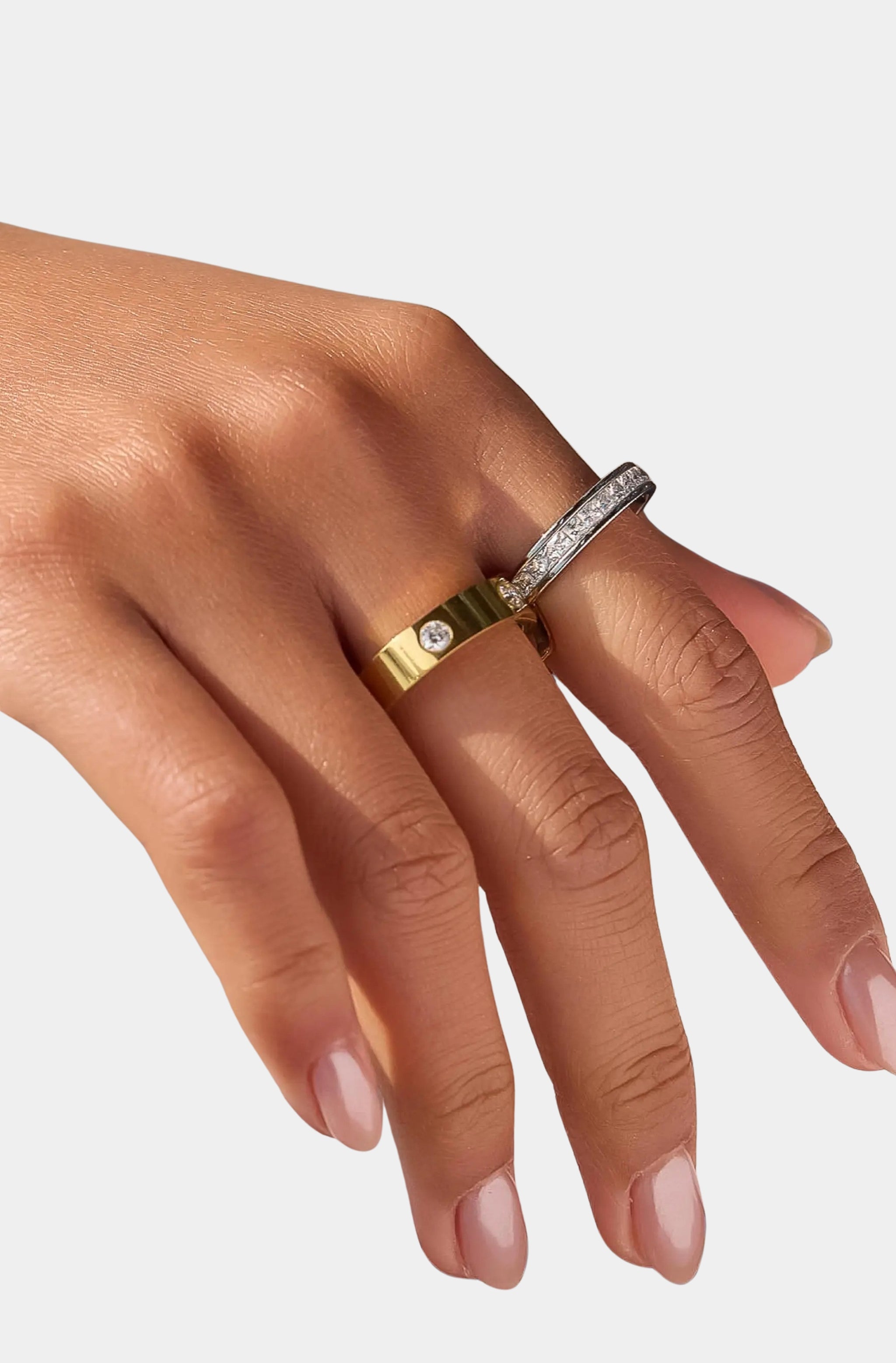 Greyson Two-Tone Crystal Band Ring