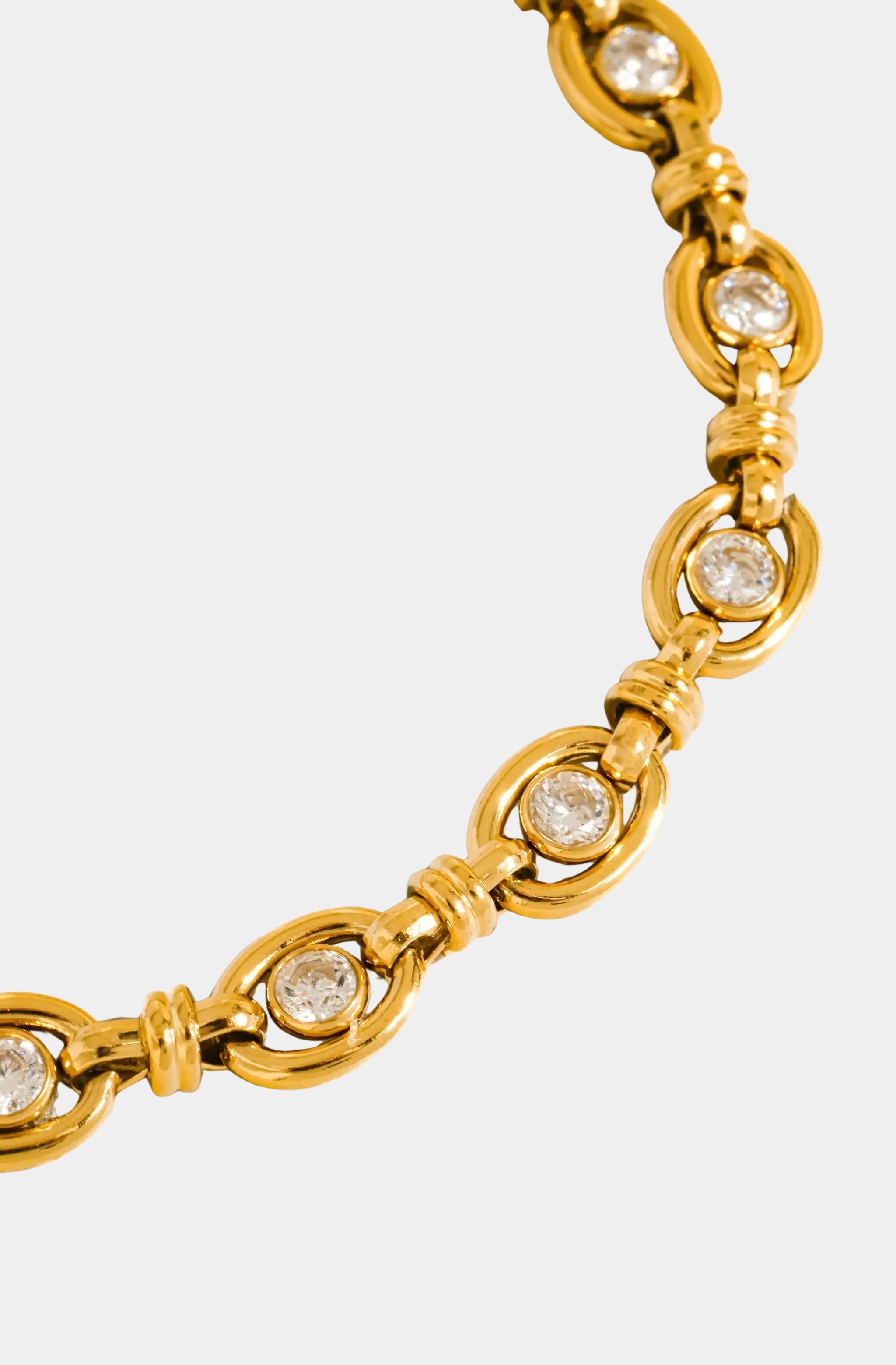 Xenon CZ Circle Link Bracelet