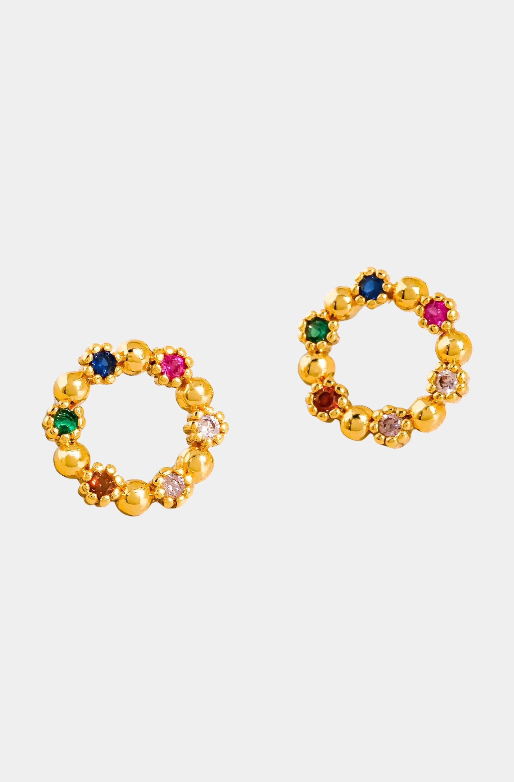 Manette Vintage Colorful CZ Earrings