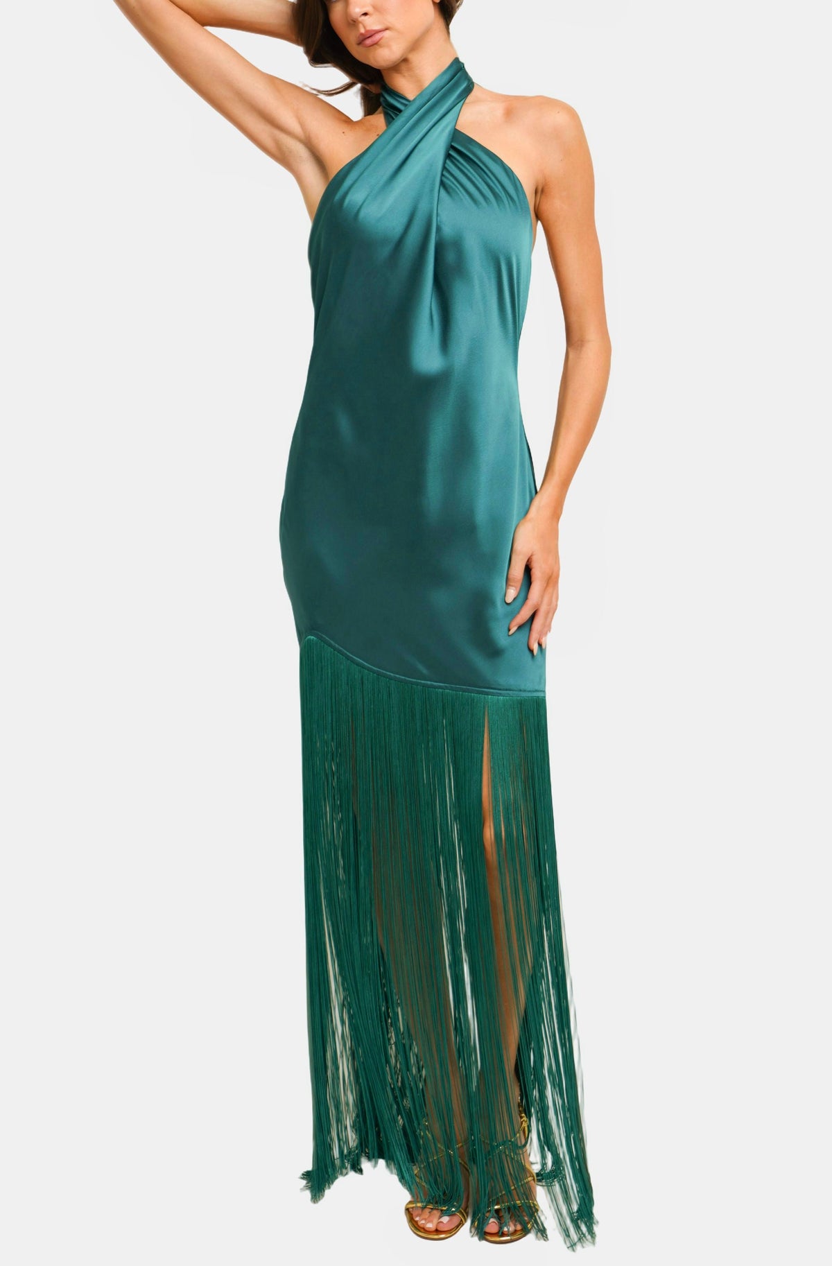 Hemline Exclusive Jasmine Fringe Maxi Dress