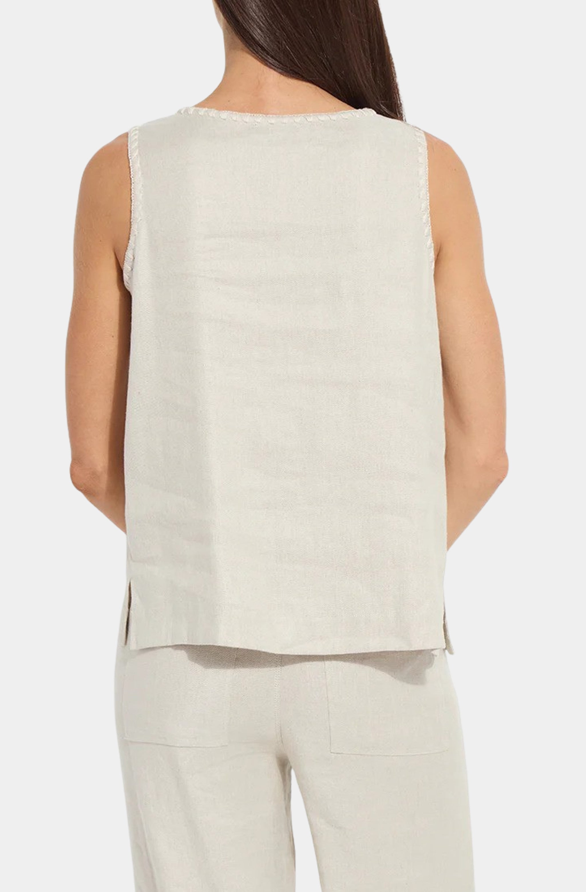 Gabriela Embroidered Linen Top