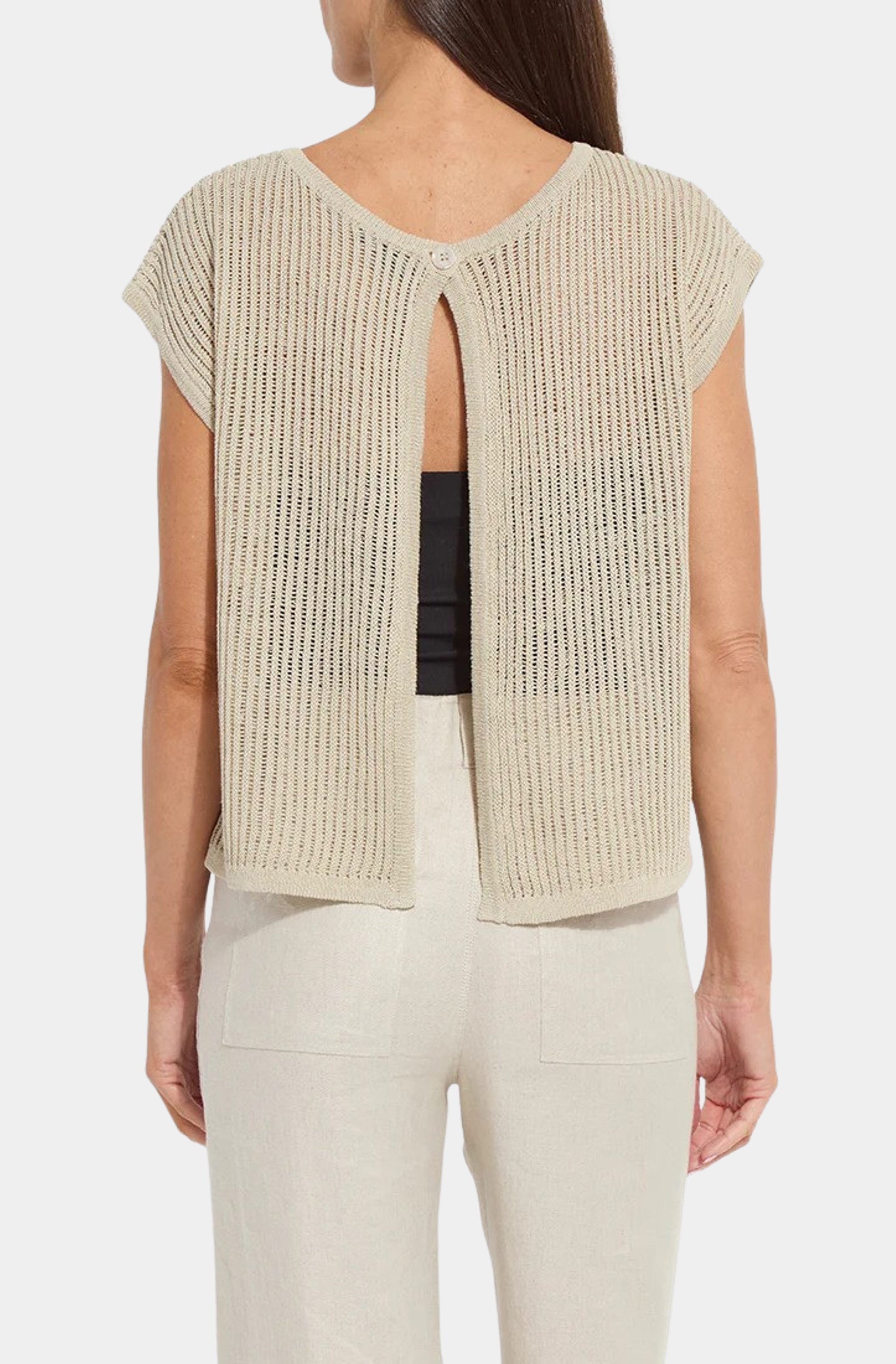 Benedita Convertible Linen Sweater Cardigan