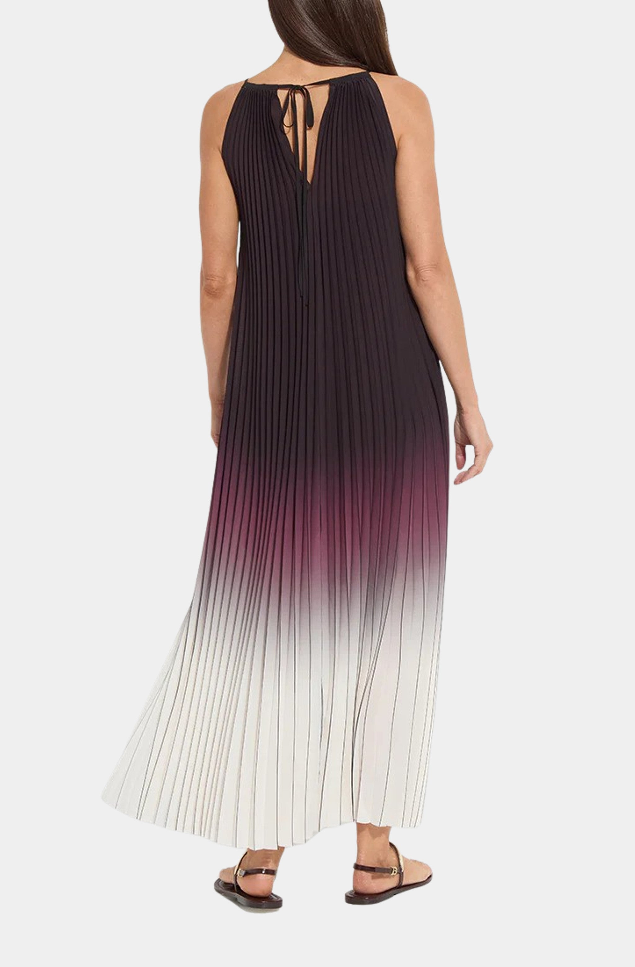 Lorena Pleated Chiffon Midi Dress