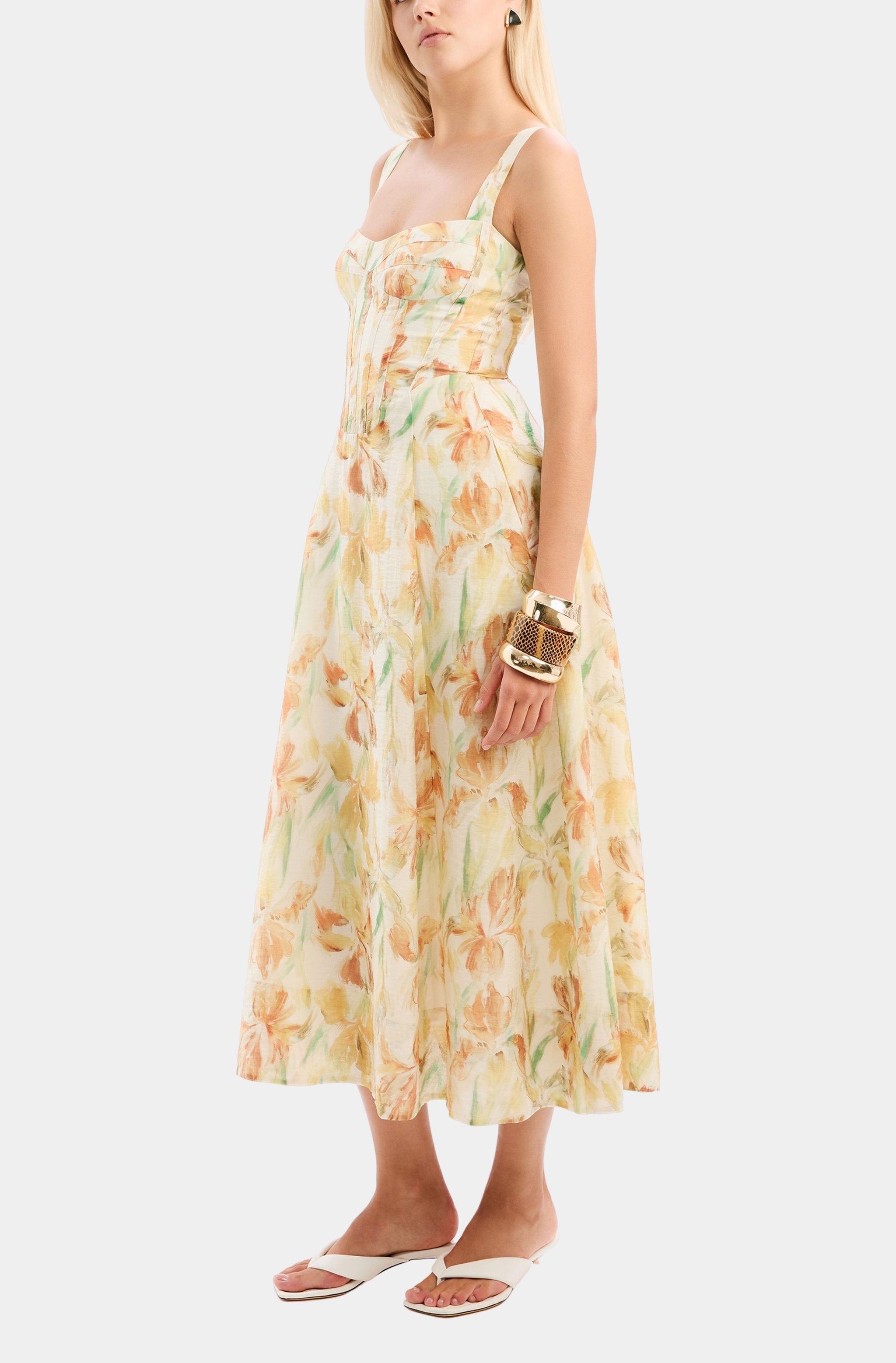 Adaline Printed Midi Dress