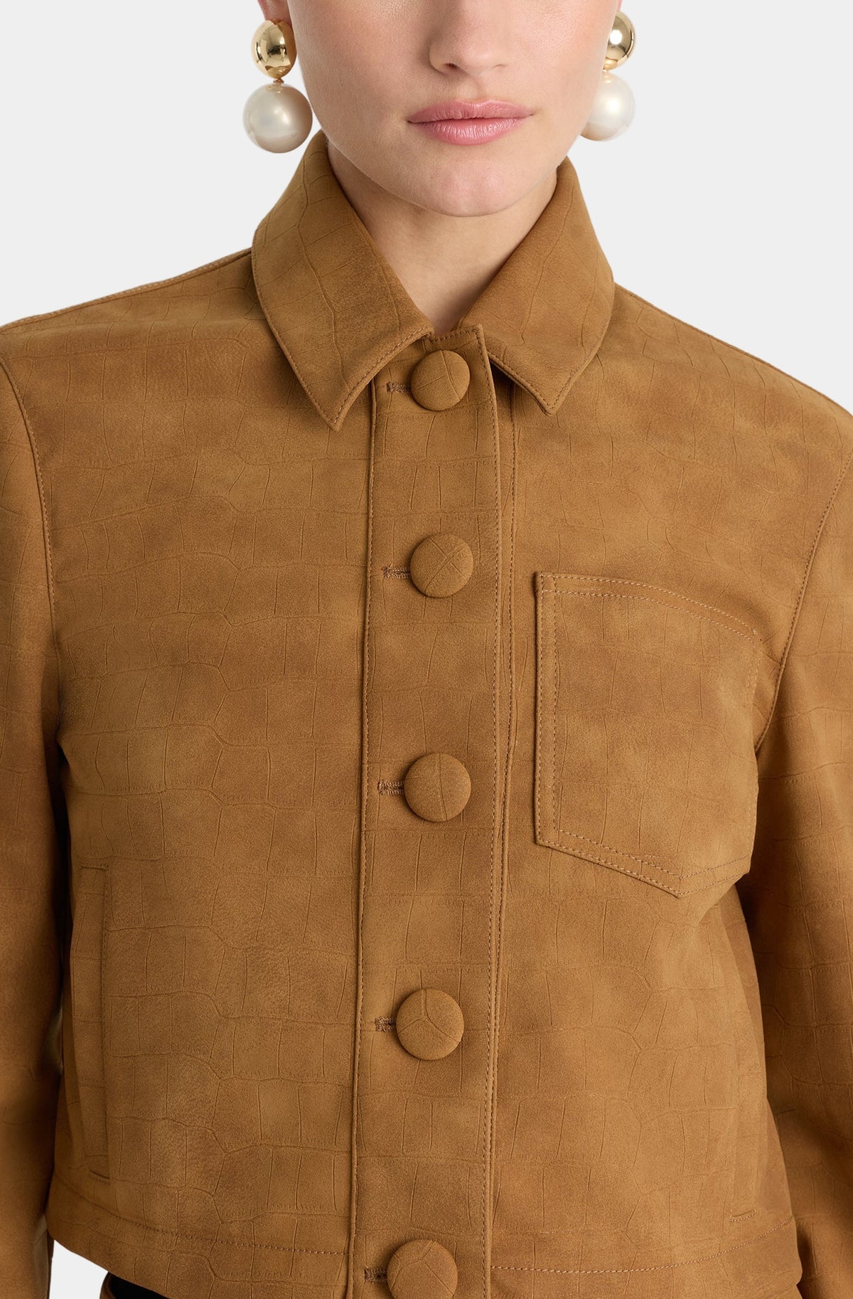 Lorenzo Croc Vegan Suede Shirt
