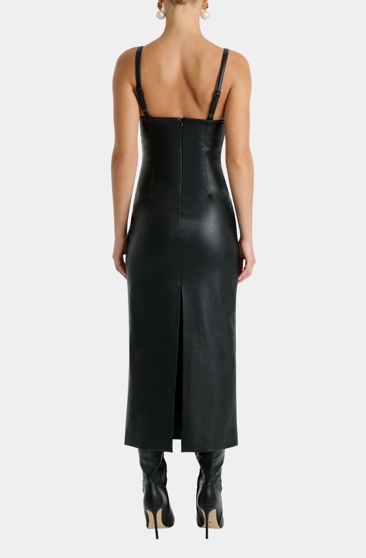 Estine Vegan Leather Dress