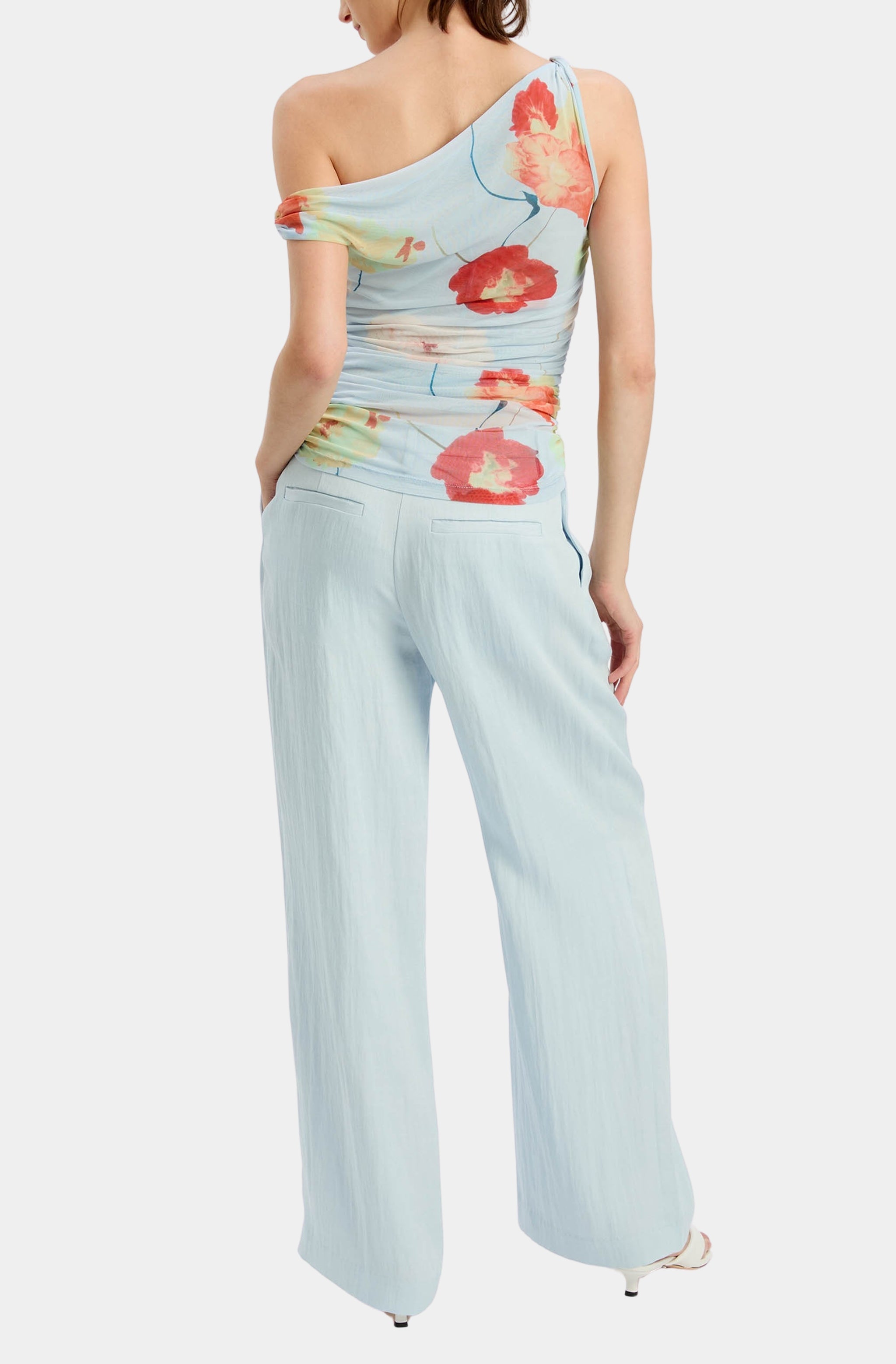 Layana Printed Mesh Asym Top