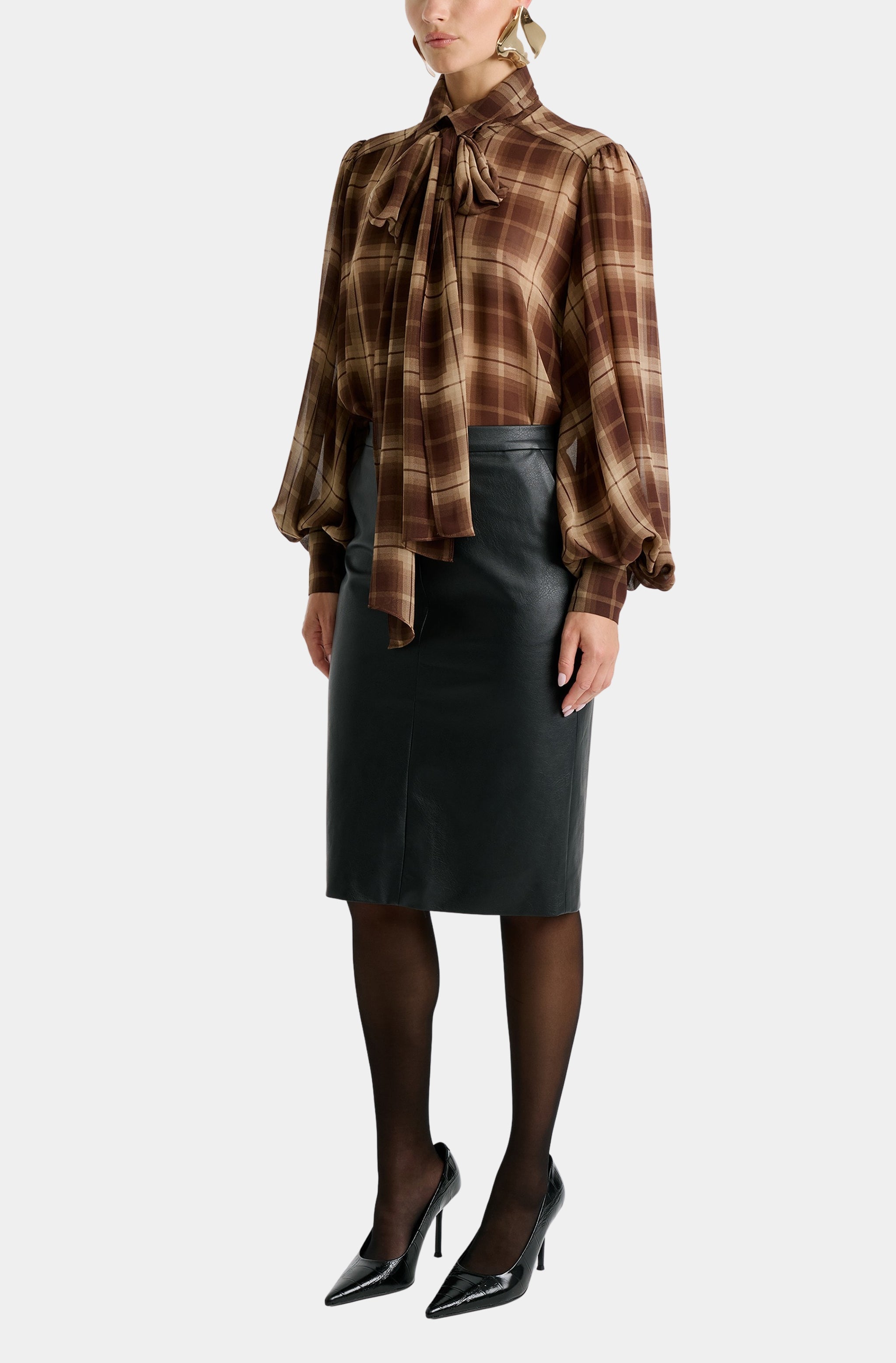 Cecile Neck Tie Shirt
