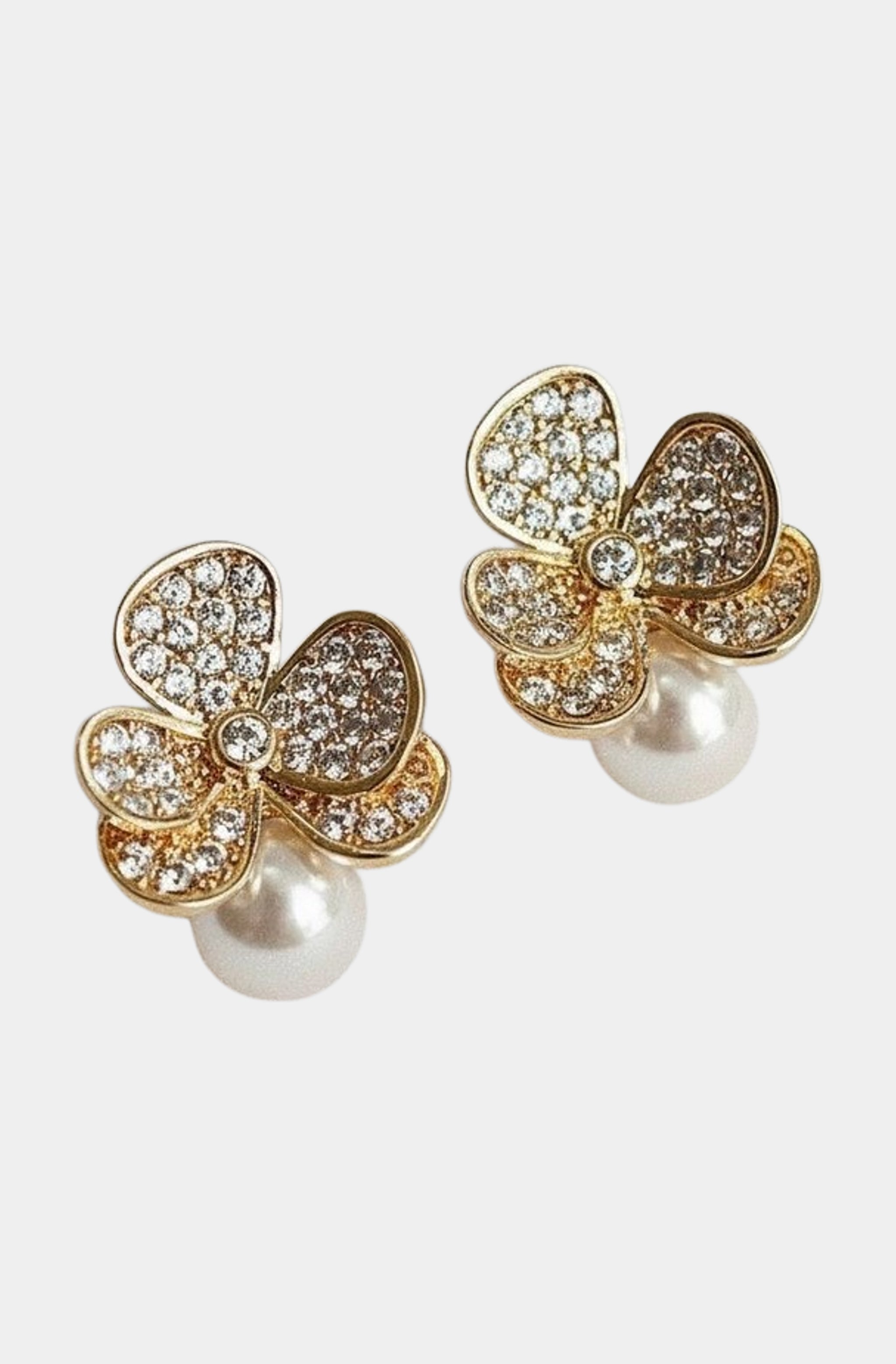Floral-Inspired Gemstone Drop Earrings