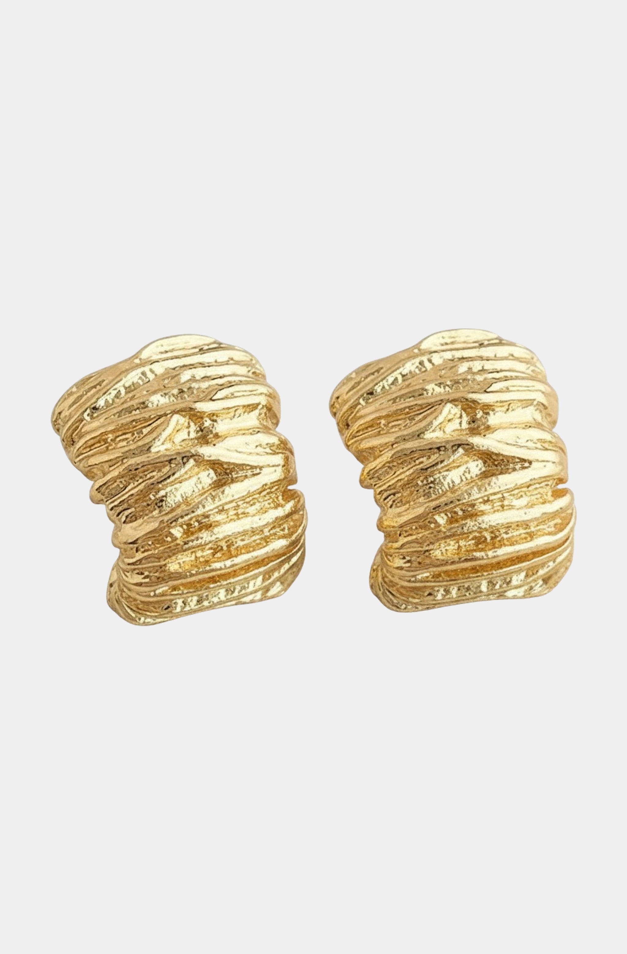 Vintage Textured Geometric Stud Earrings