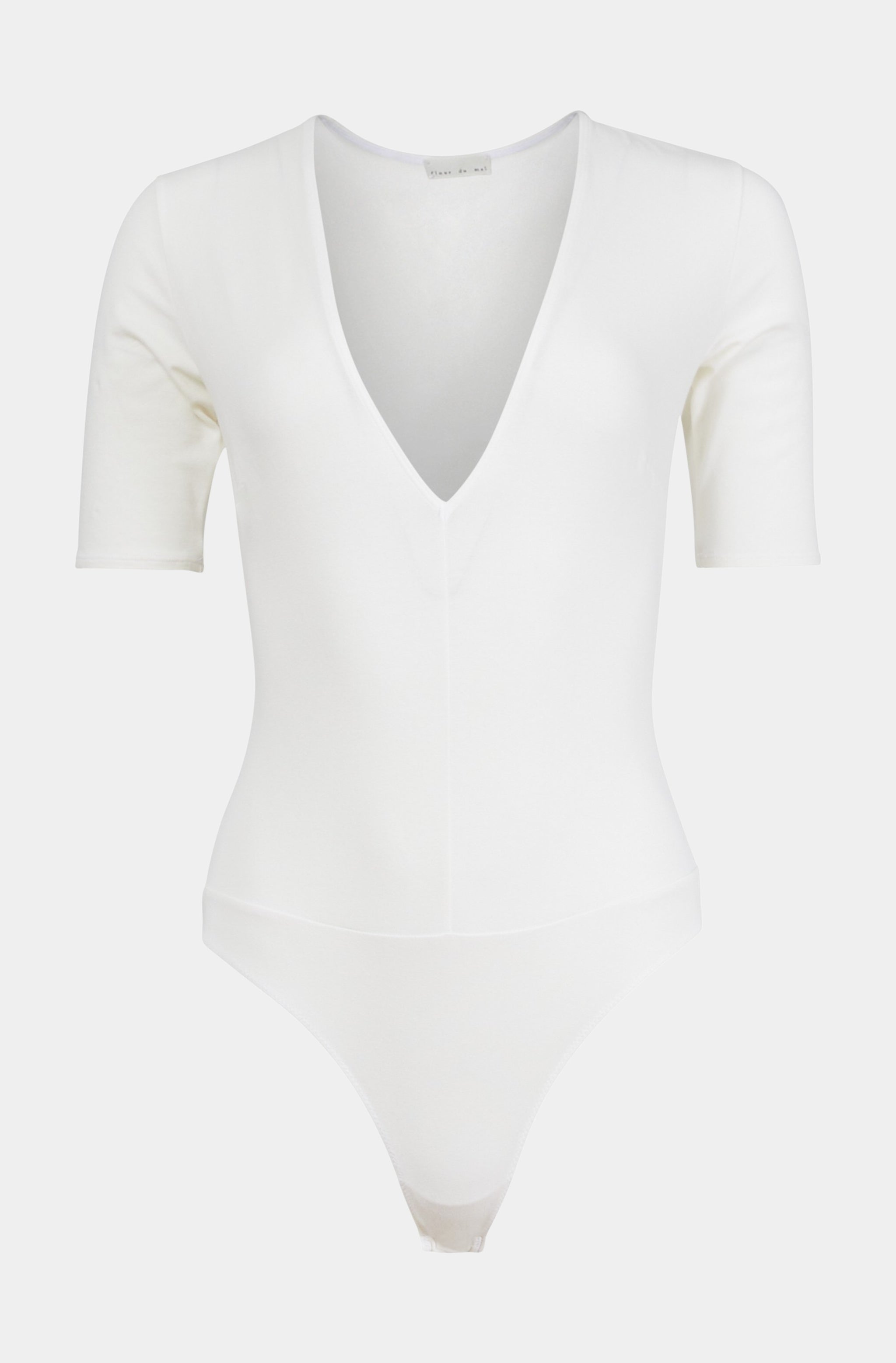 Organic Cotton Deep Plunge Bodysuit