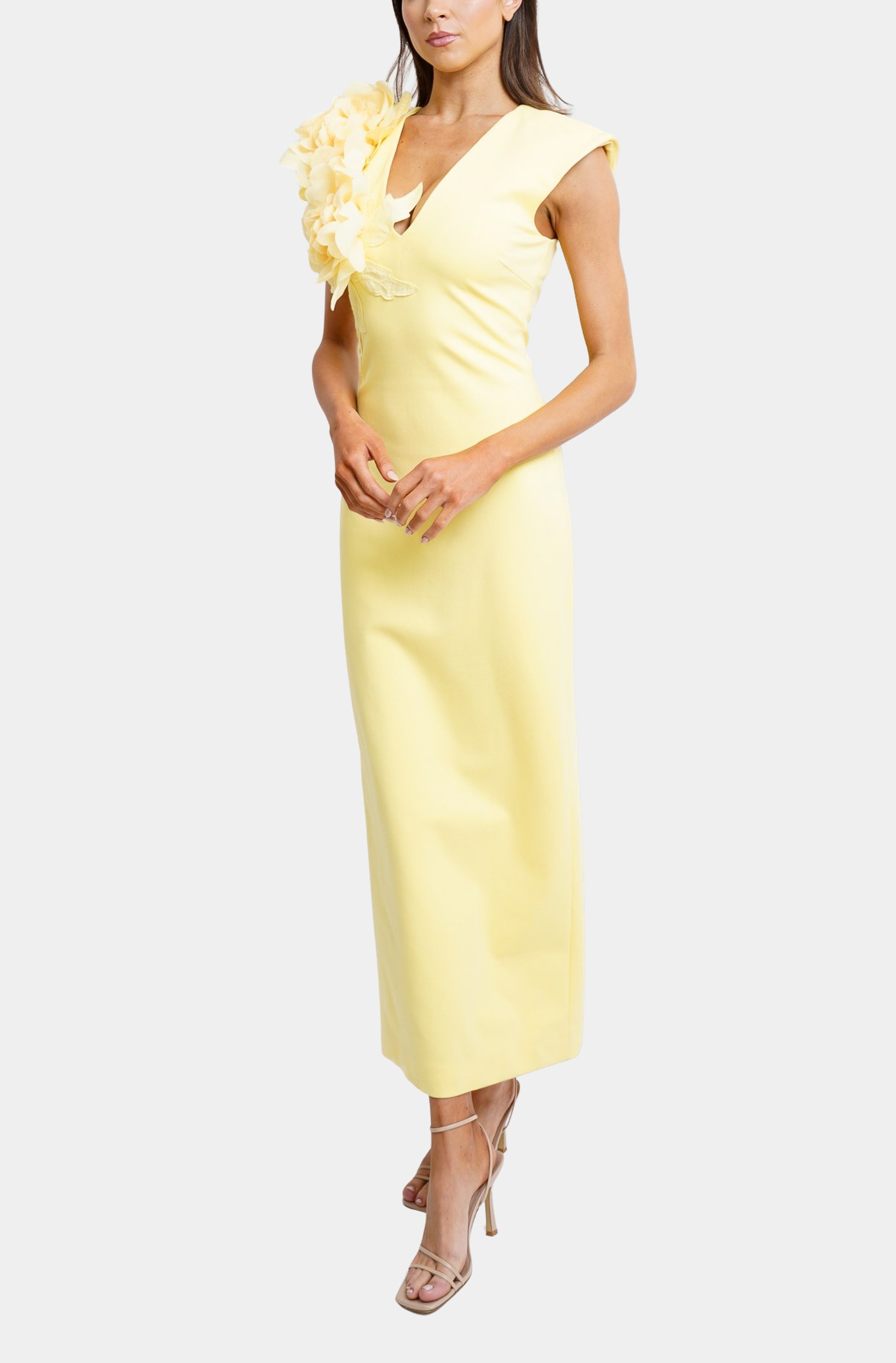 Hemline Exclusive Zahara V Neck Maxi Dress