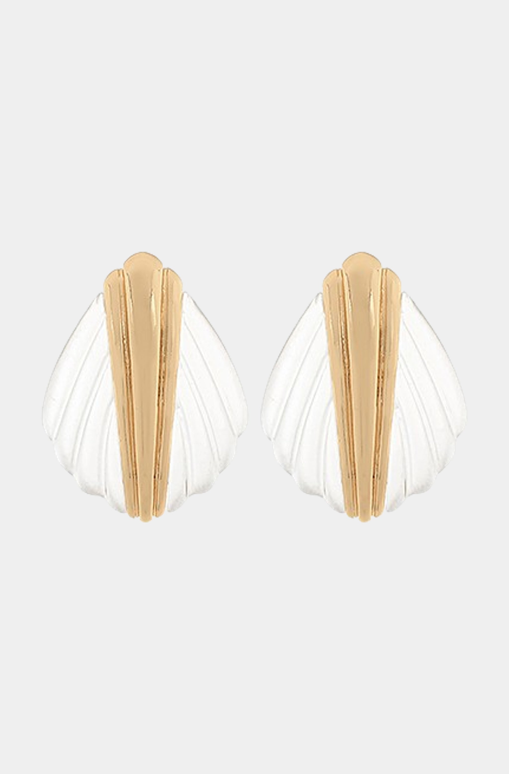 Geometric W/Metal Bar Earrings