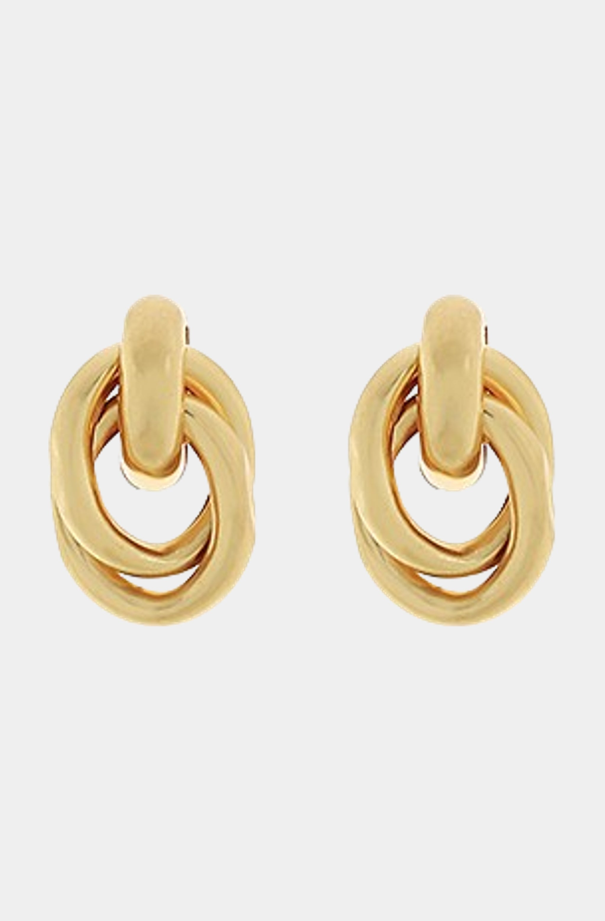 28Mm Door Knocker w/ Oval Ring Earrings