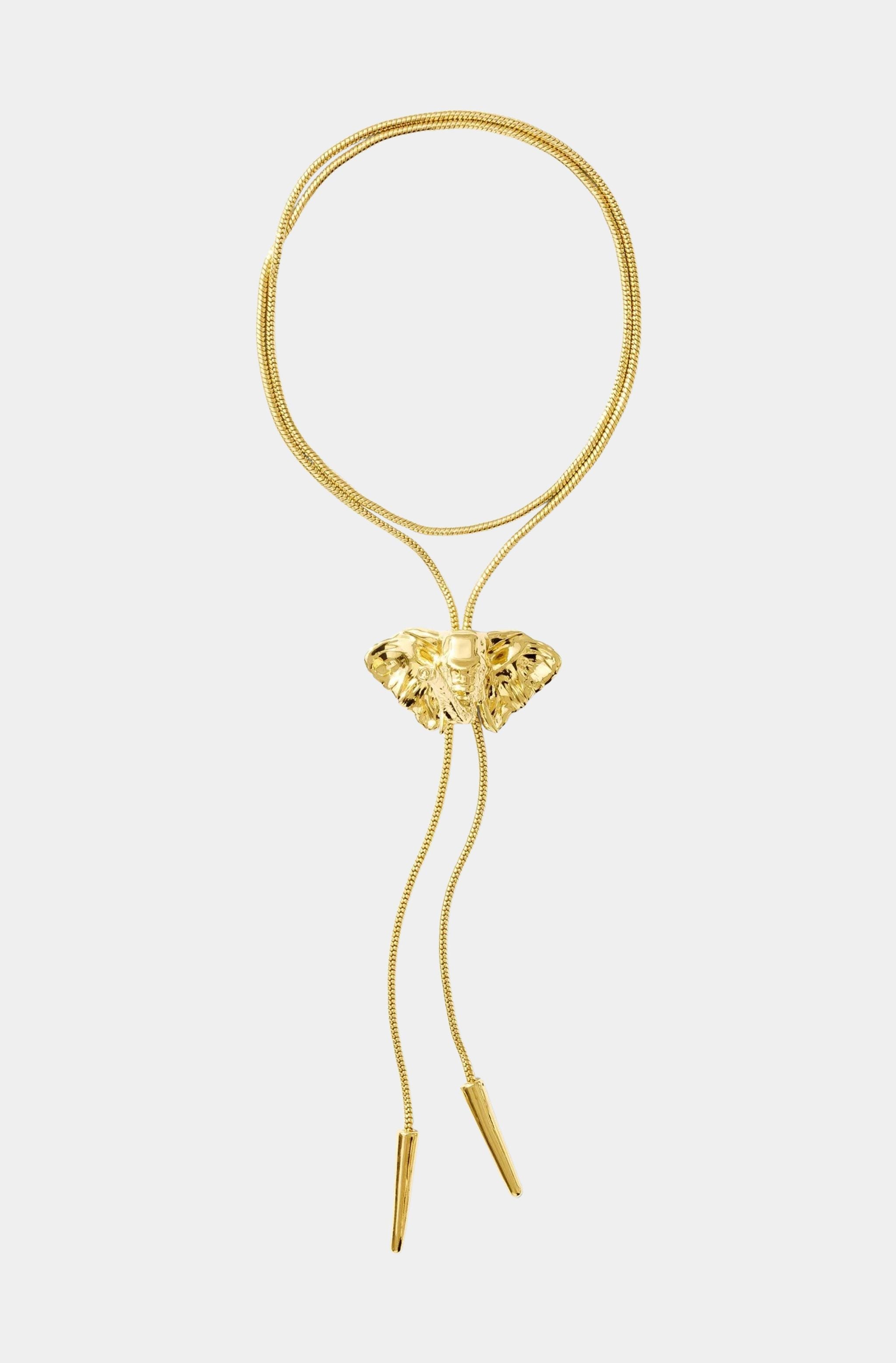 Elephant Bolo Tie Necklace
