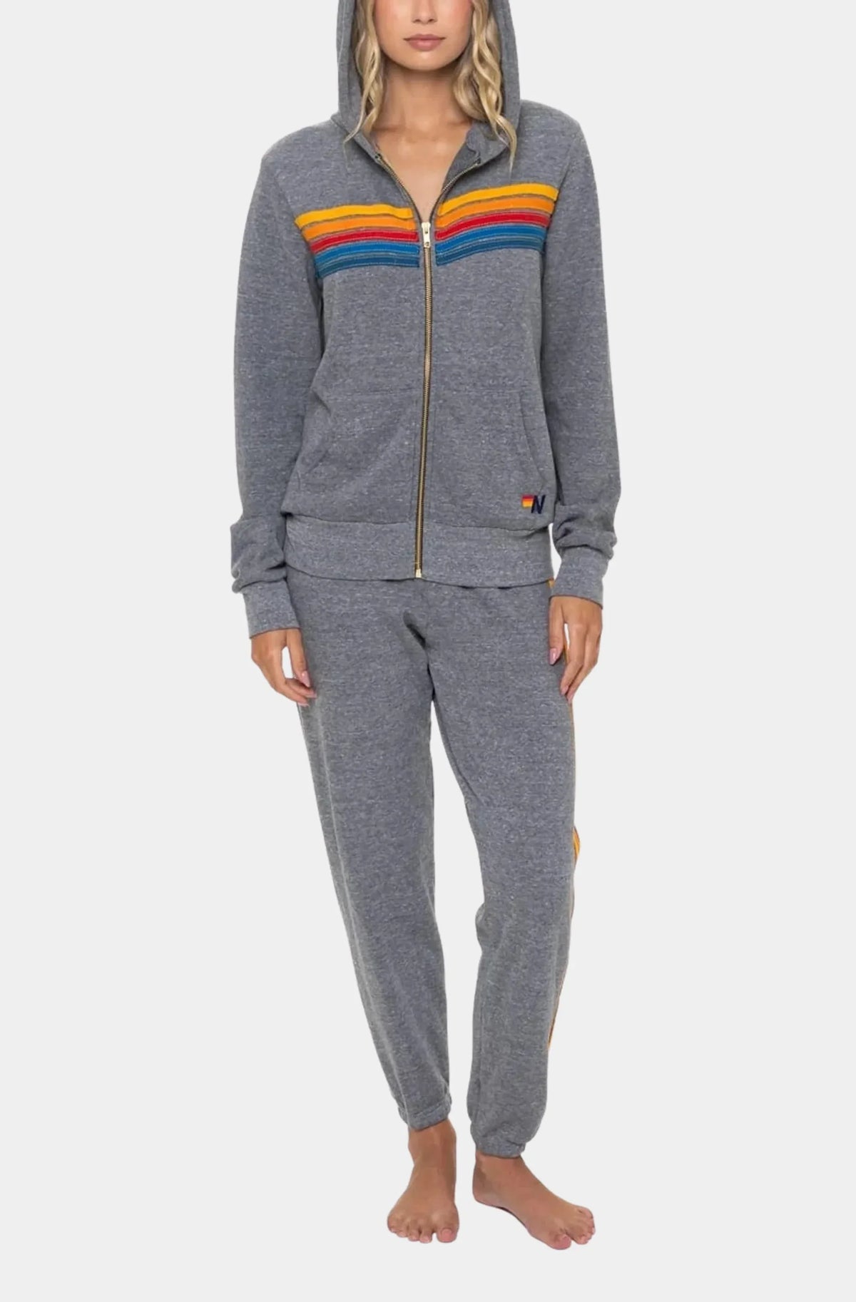 5 Stripe Zip Hoodie