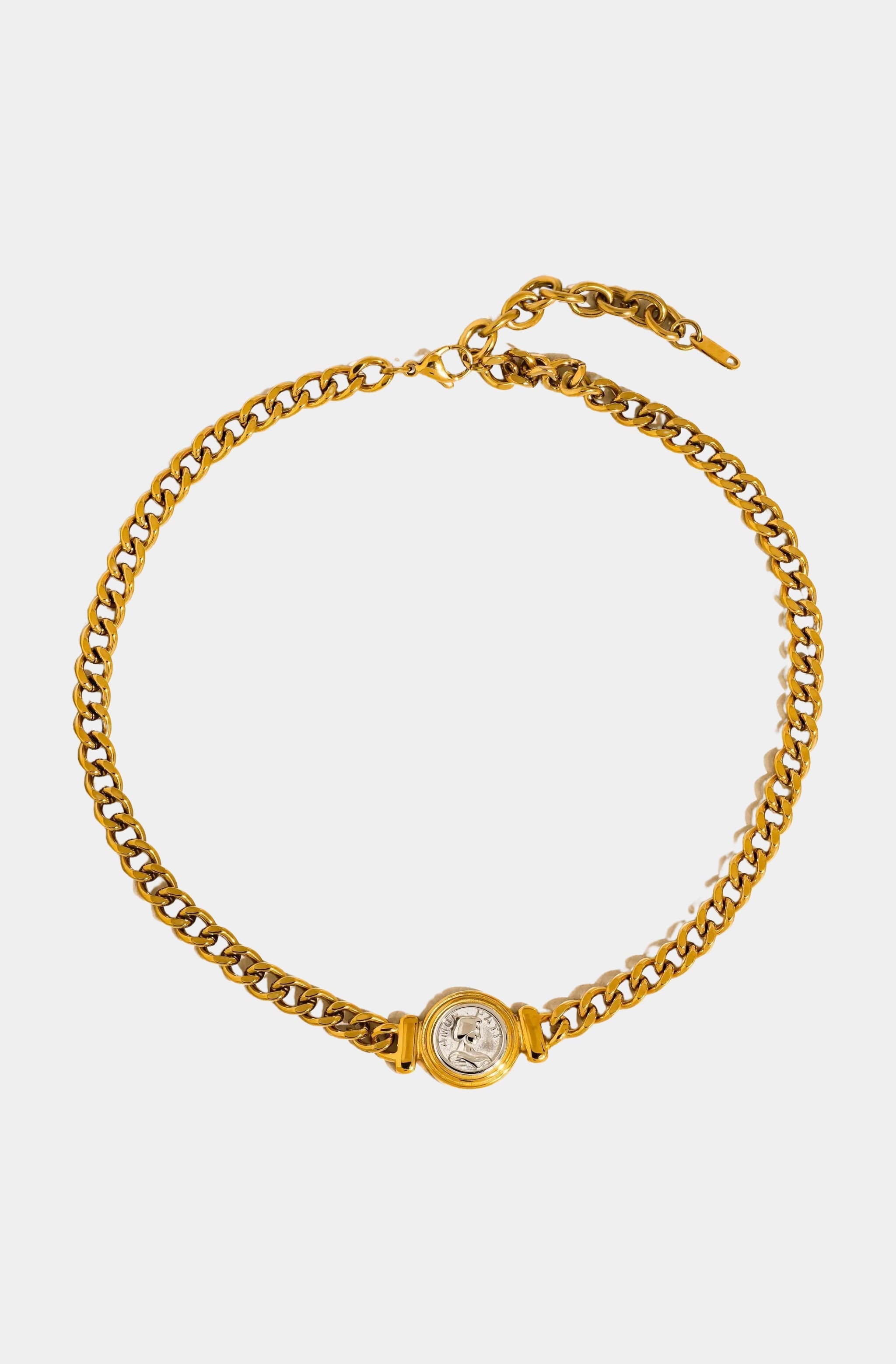 Parisse Coin Pendant Necklace