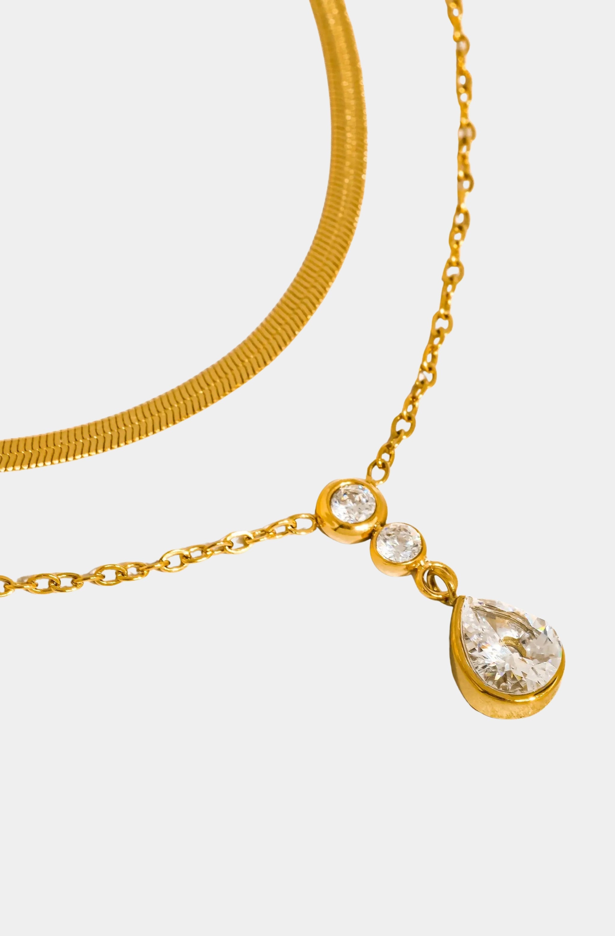 Dorielle Layered Teardrop Necklace