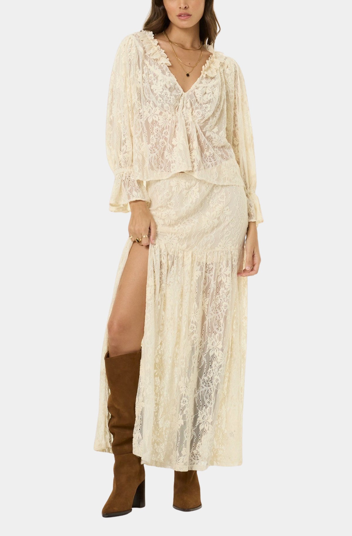 Claudine Lace Top