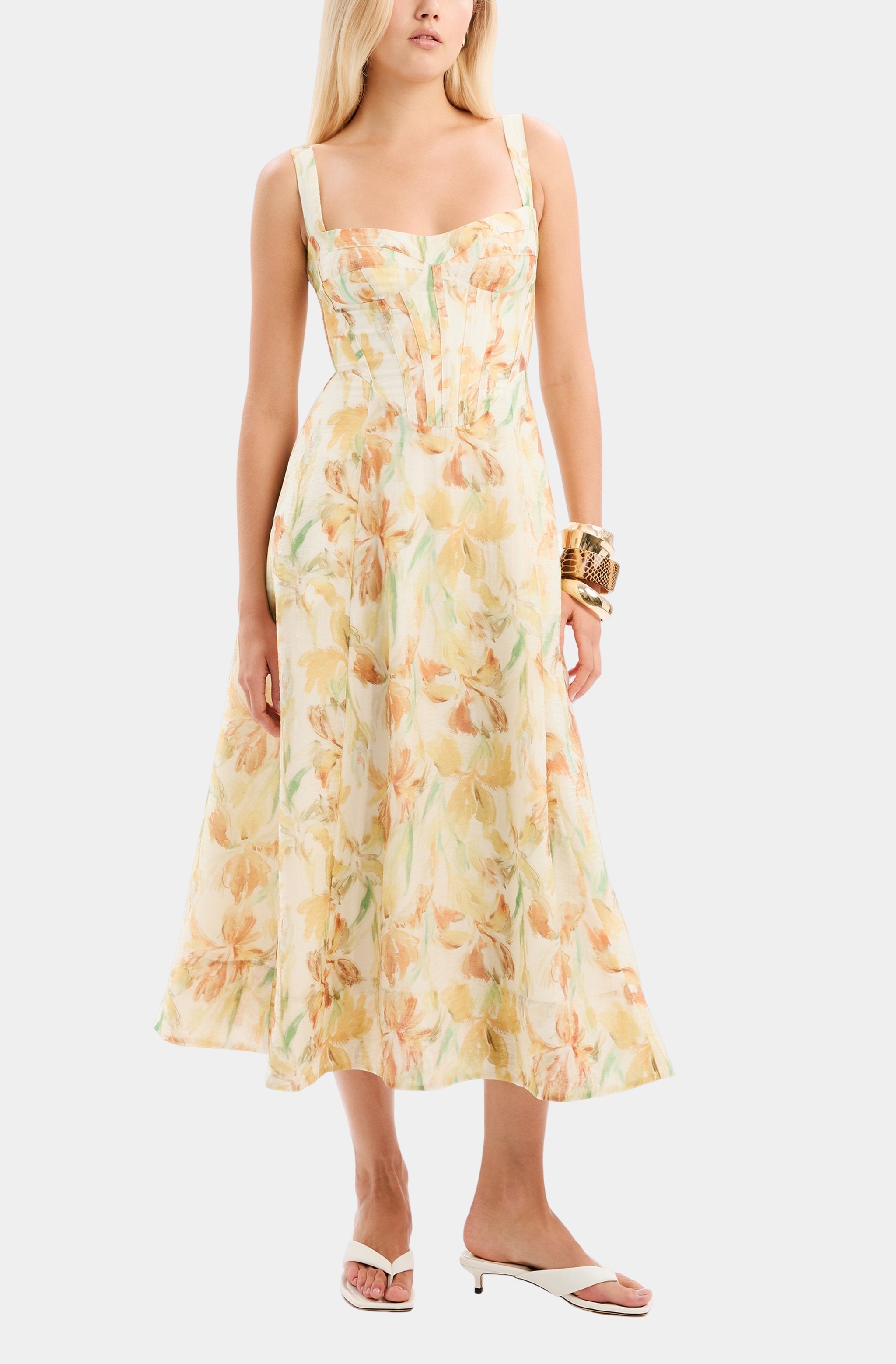 Adaline Printed Midi Dress