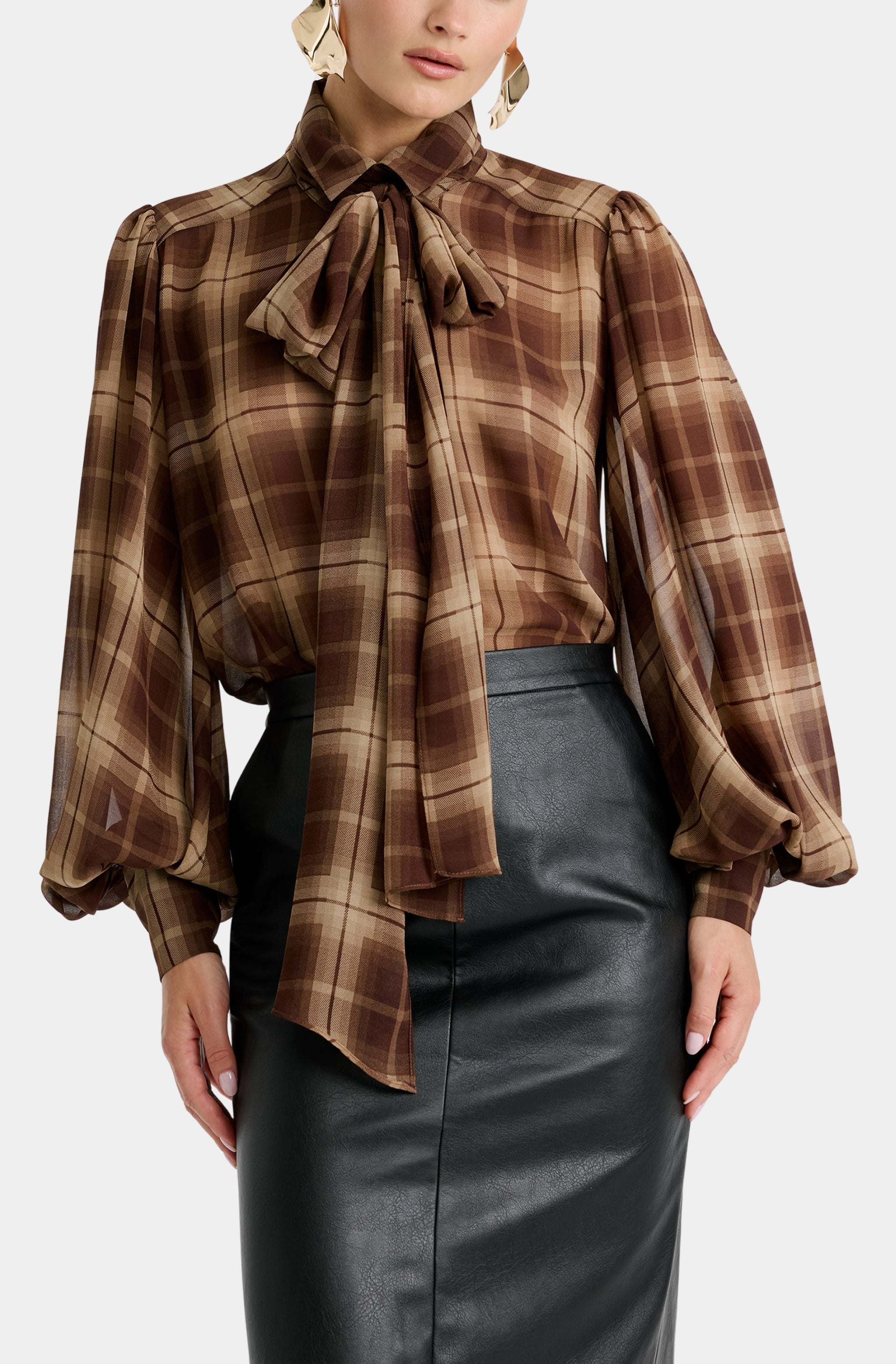 Cecile Neck Tie Shirt