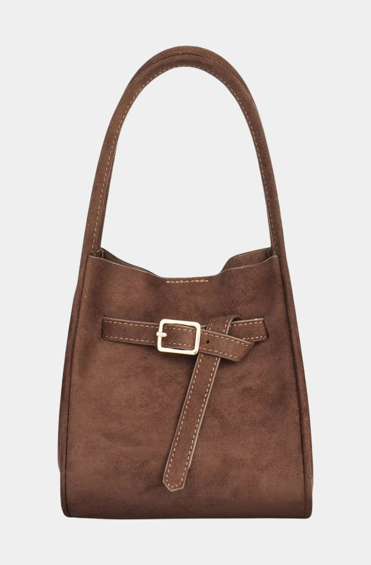 Hollace Mini Tote Faux Suede Buckle Bag