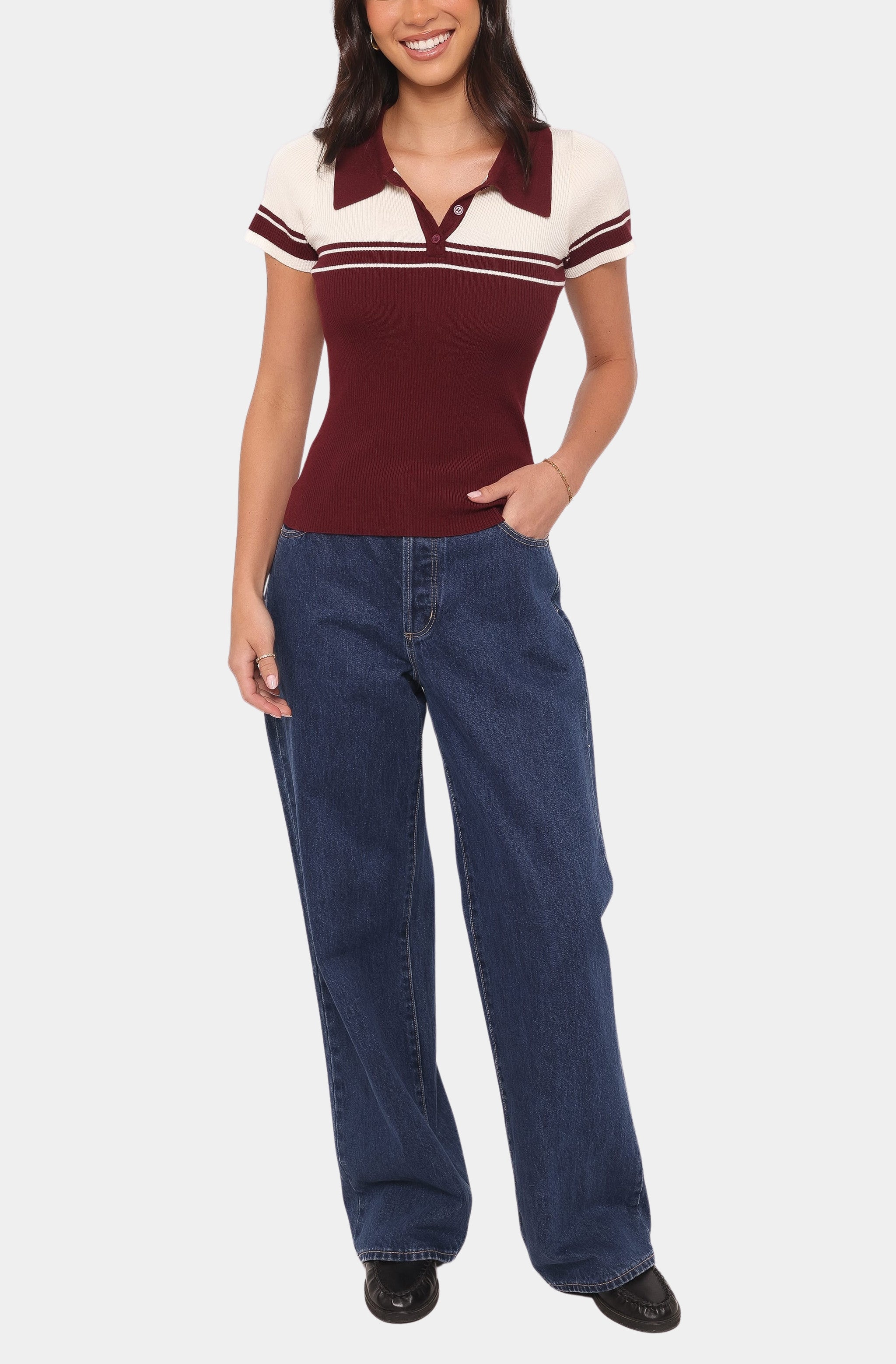 Maris Knit Polo Top