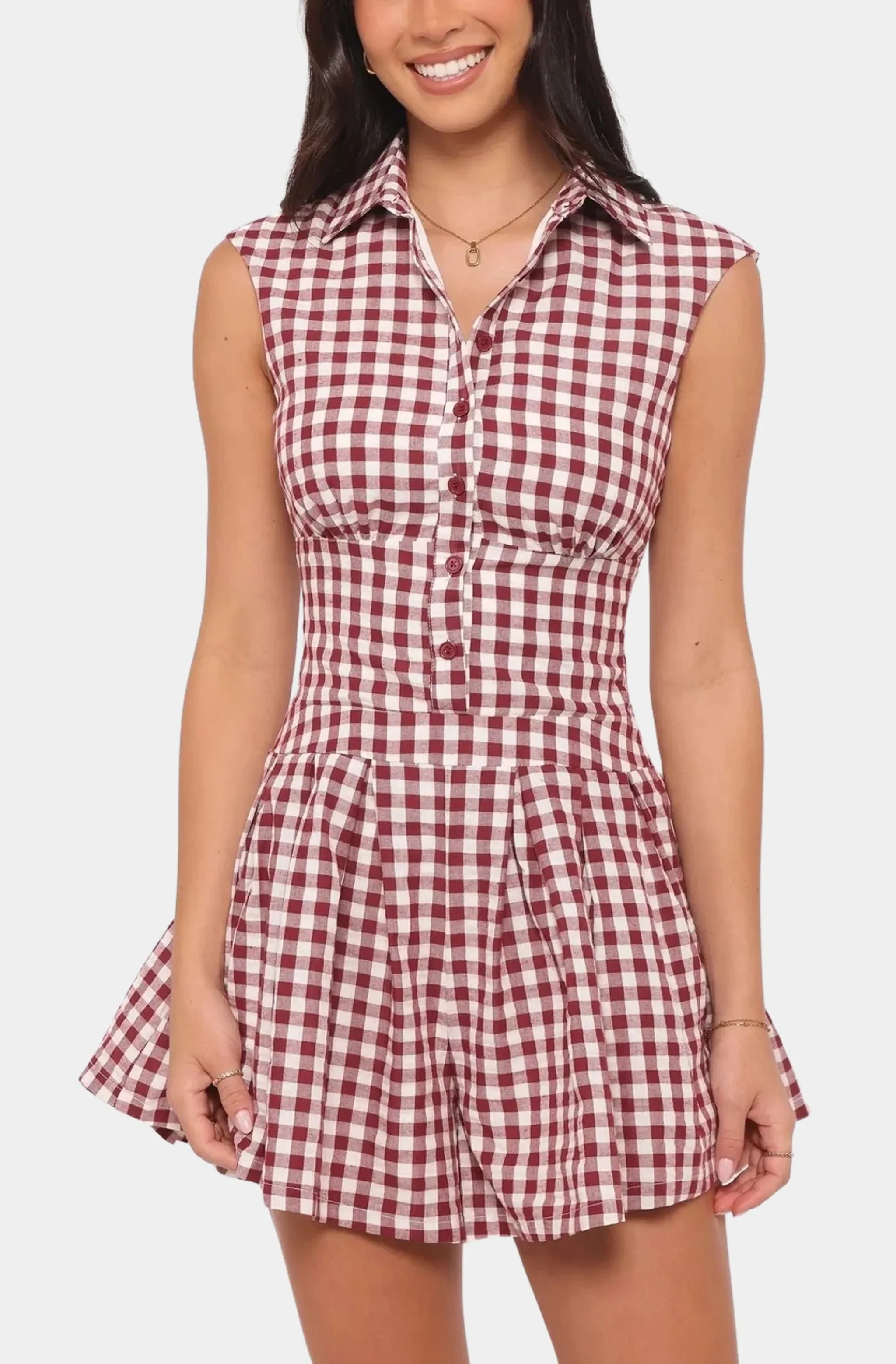 Helen Button Front Romper