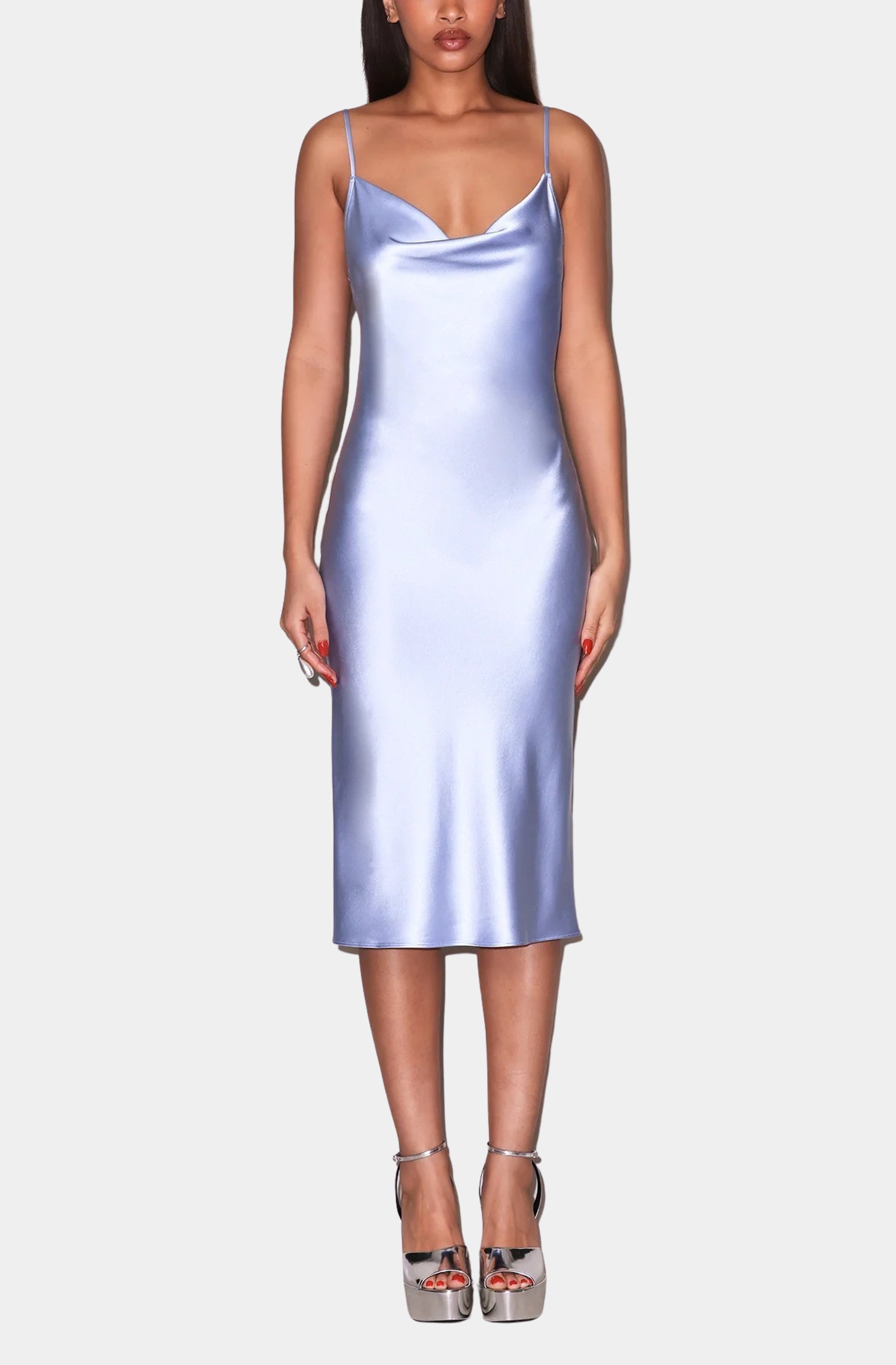 Cowl Neck Slip Dress