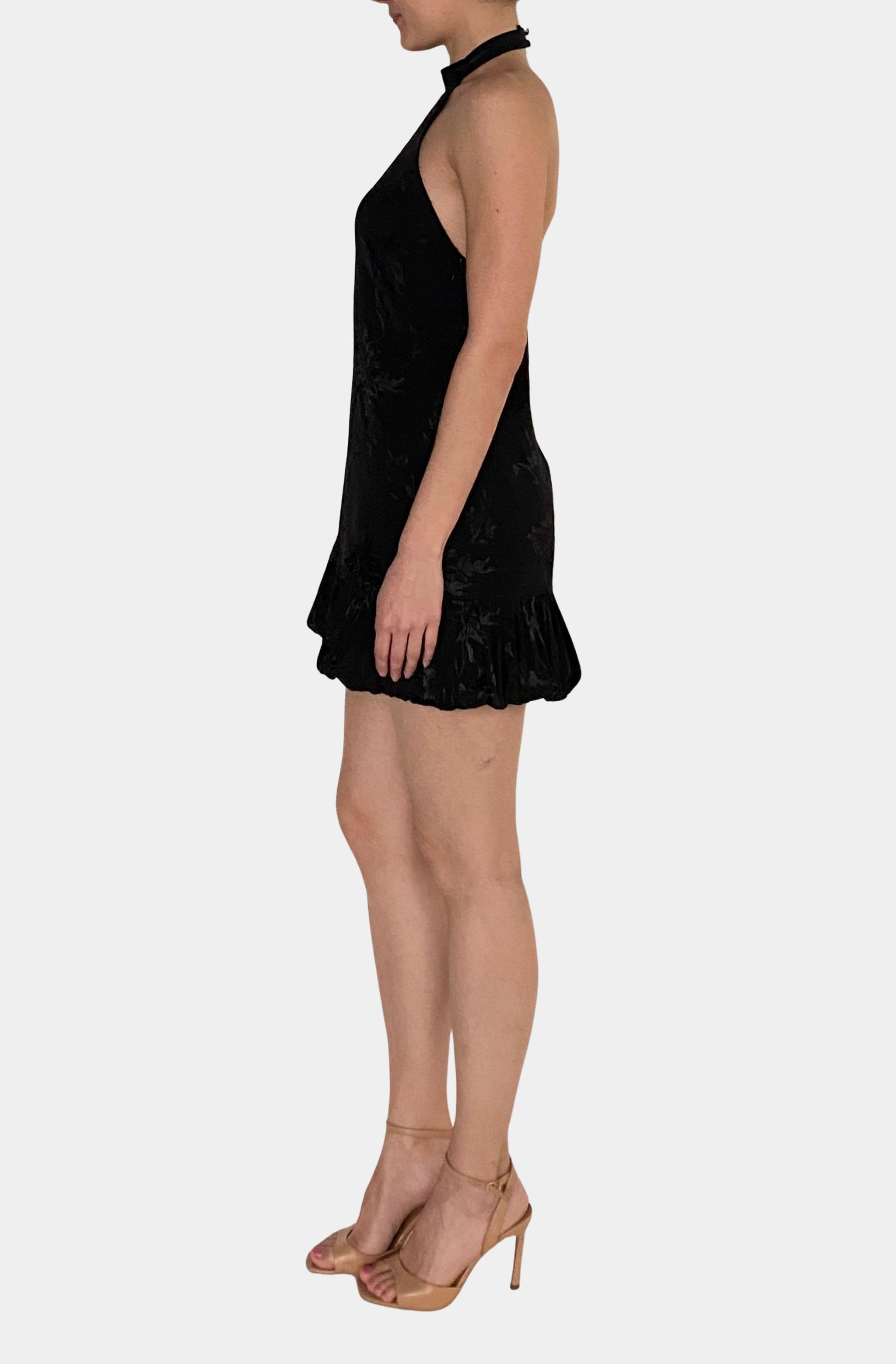 Ruffle Hem Mini Dress