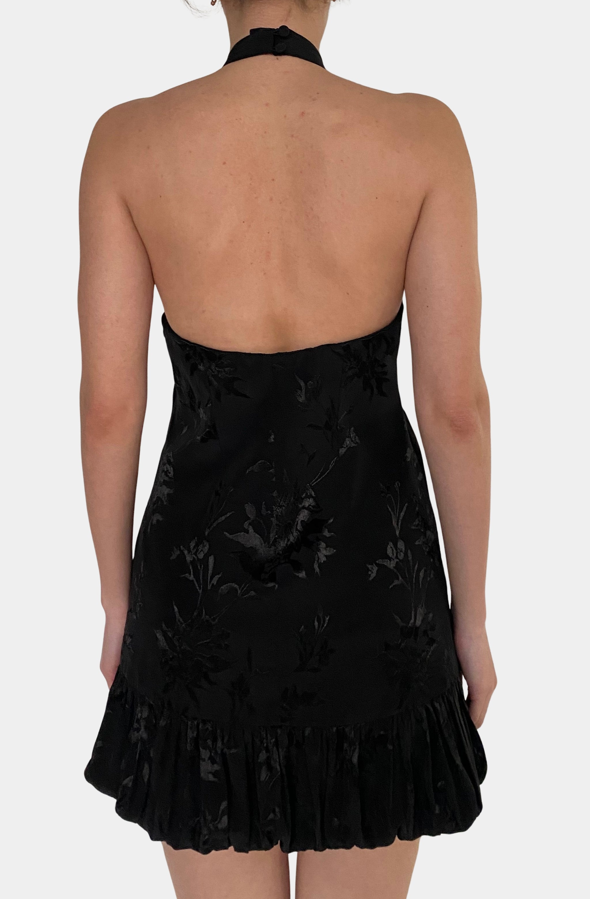 Ruffle Hem Mini Dress