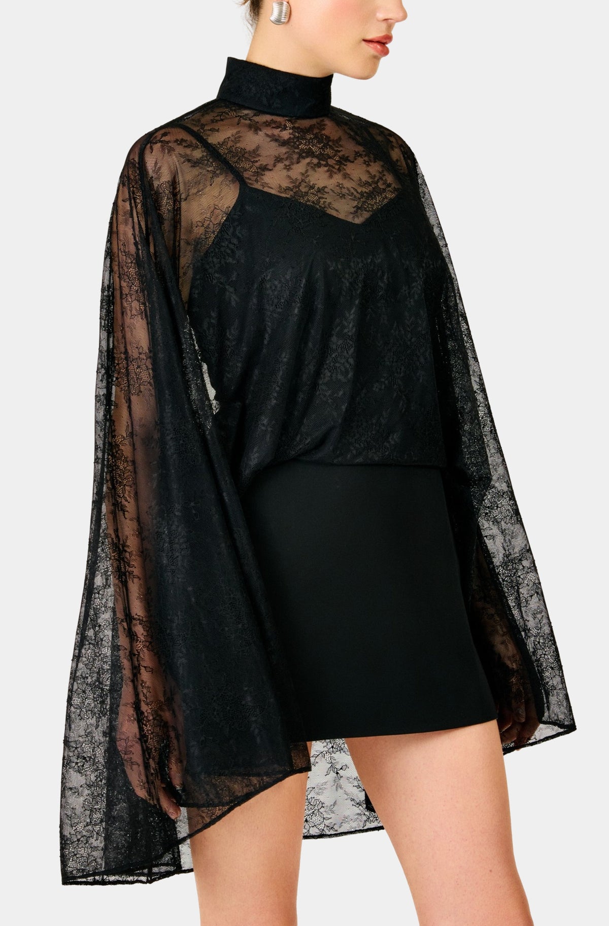 Evangeline Cape Mini Dress