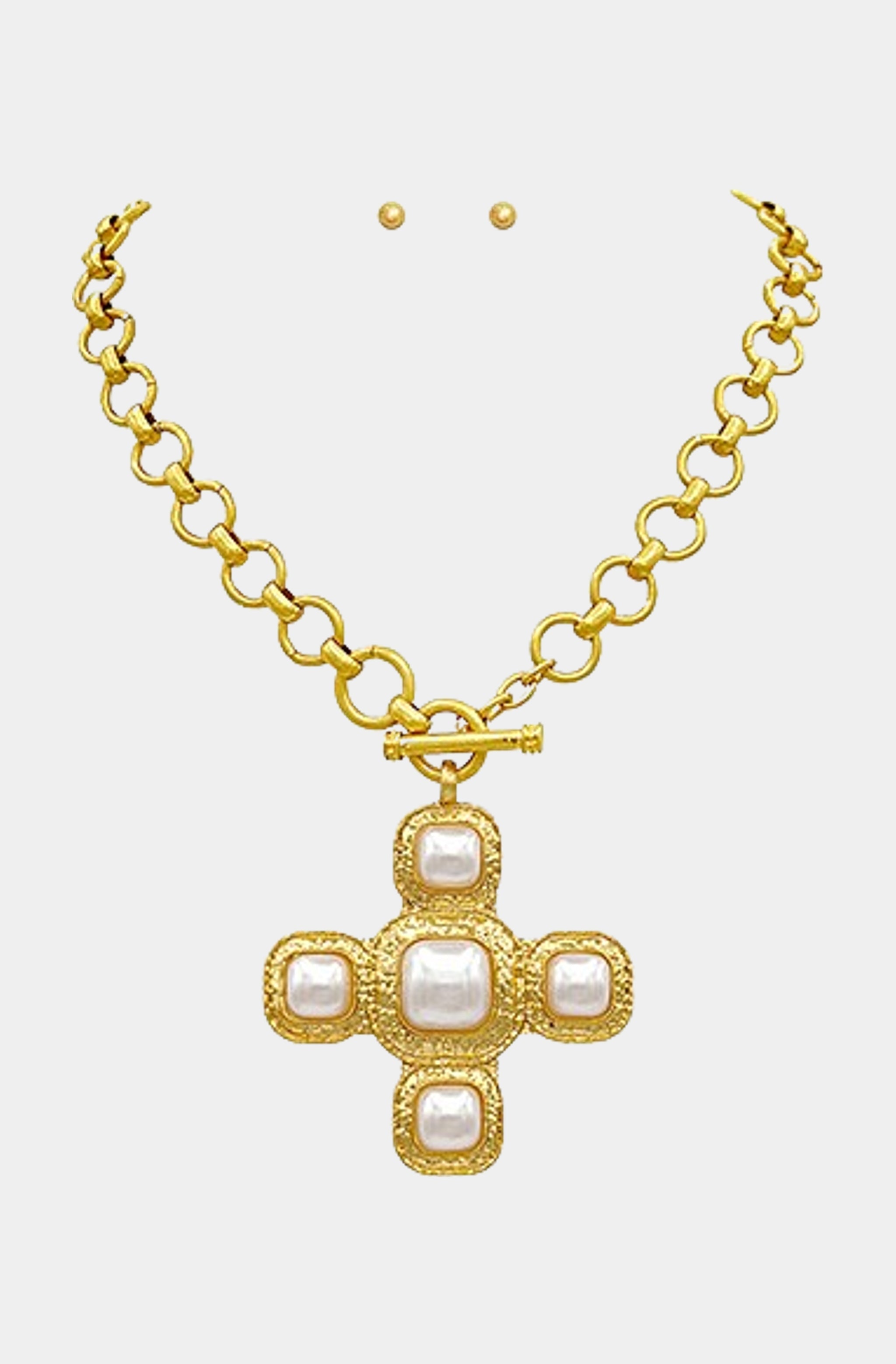 Cross w/Stone Necklace