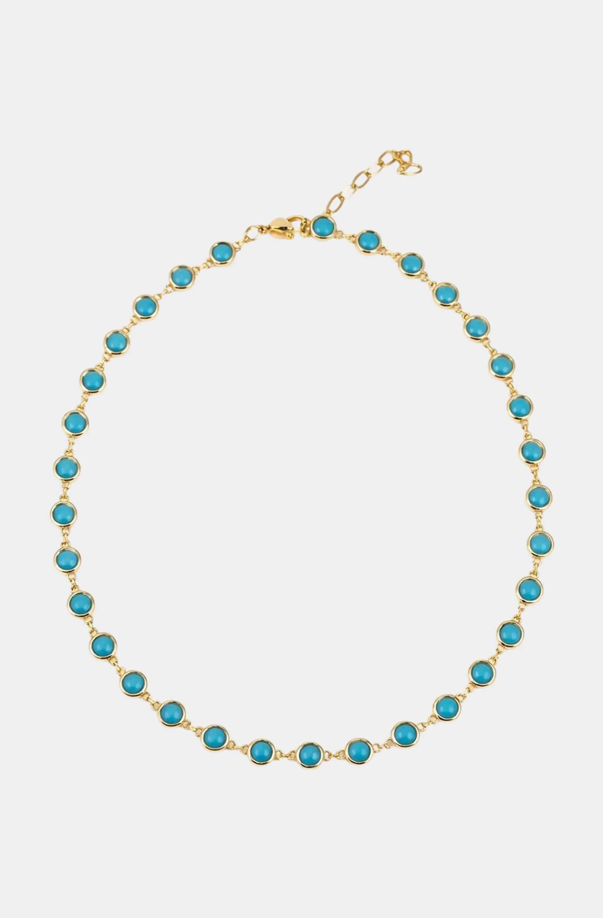 Turquoise Bezel Necklace