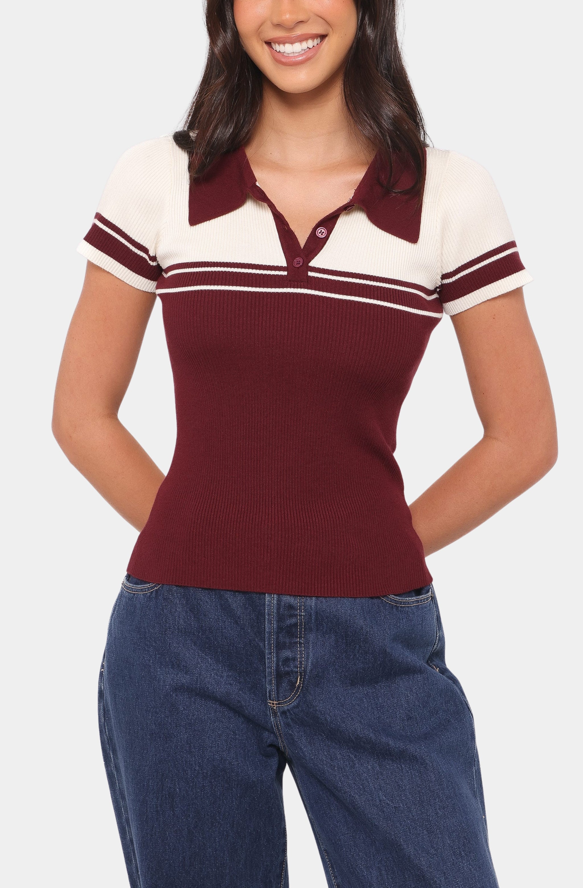 Maris Knit Polo Top