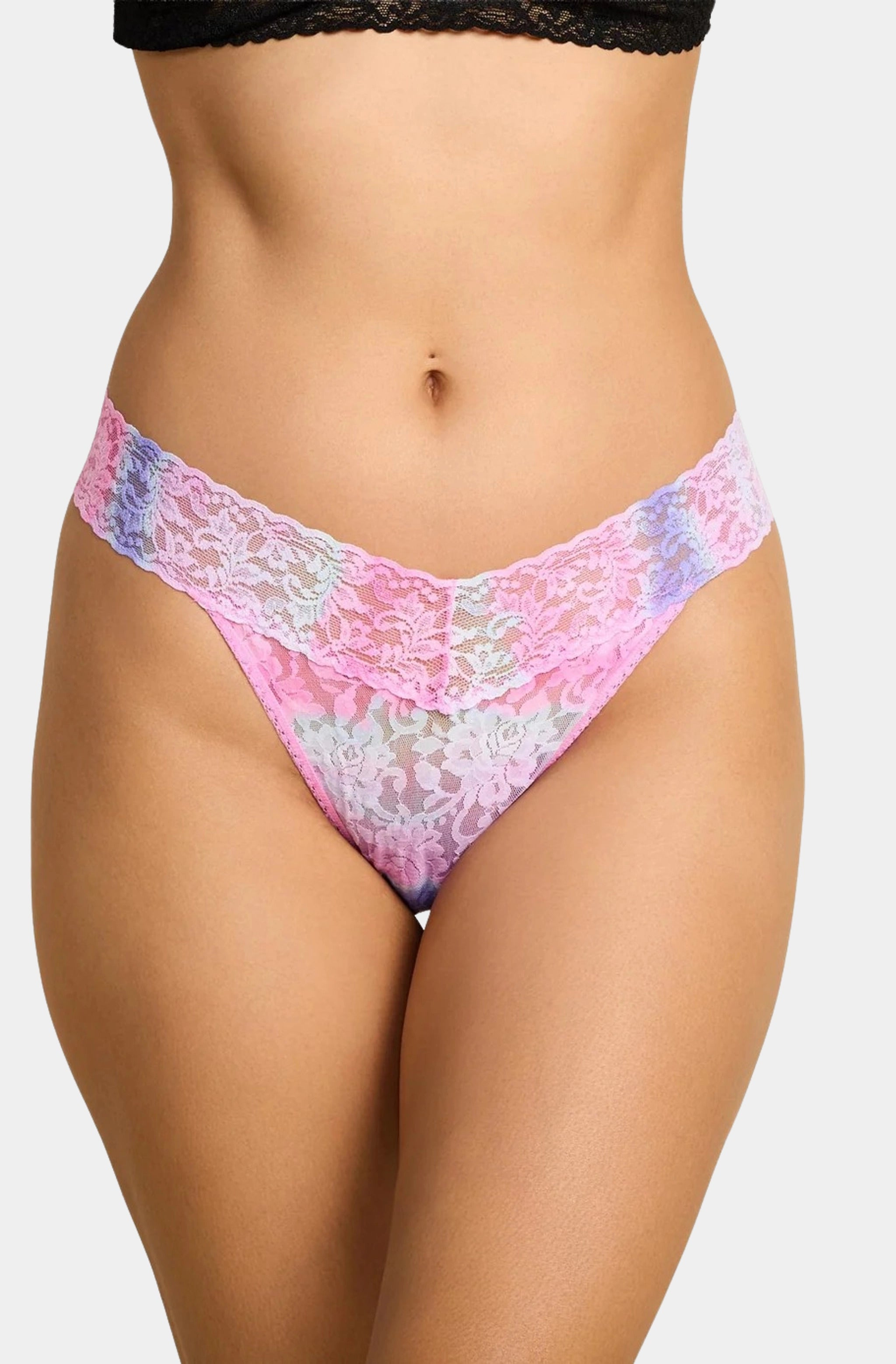Printed Signature Lace Original Rise Thong