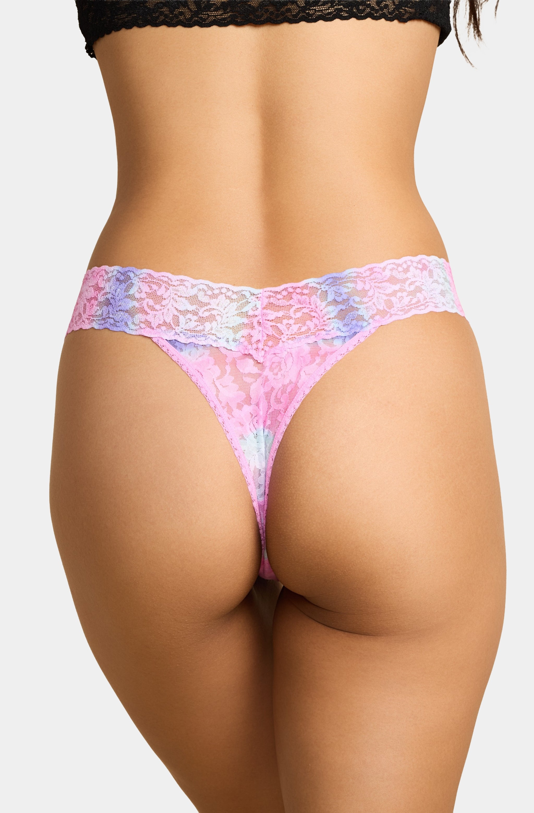 Printed Signature Lace Original Rise Thong