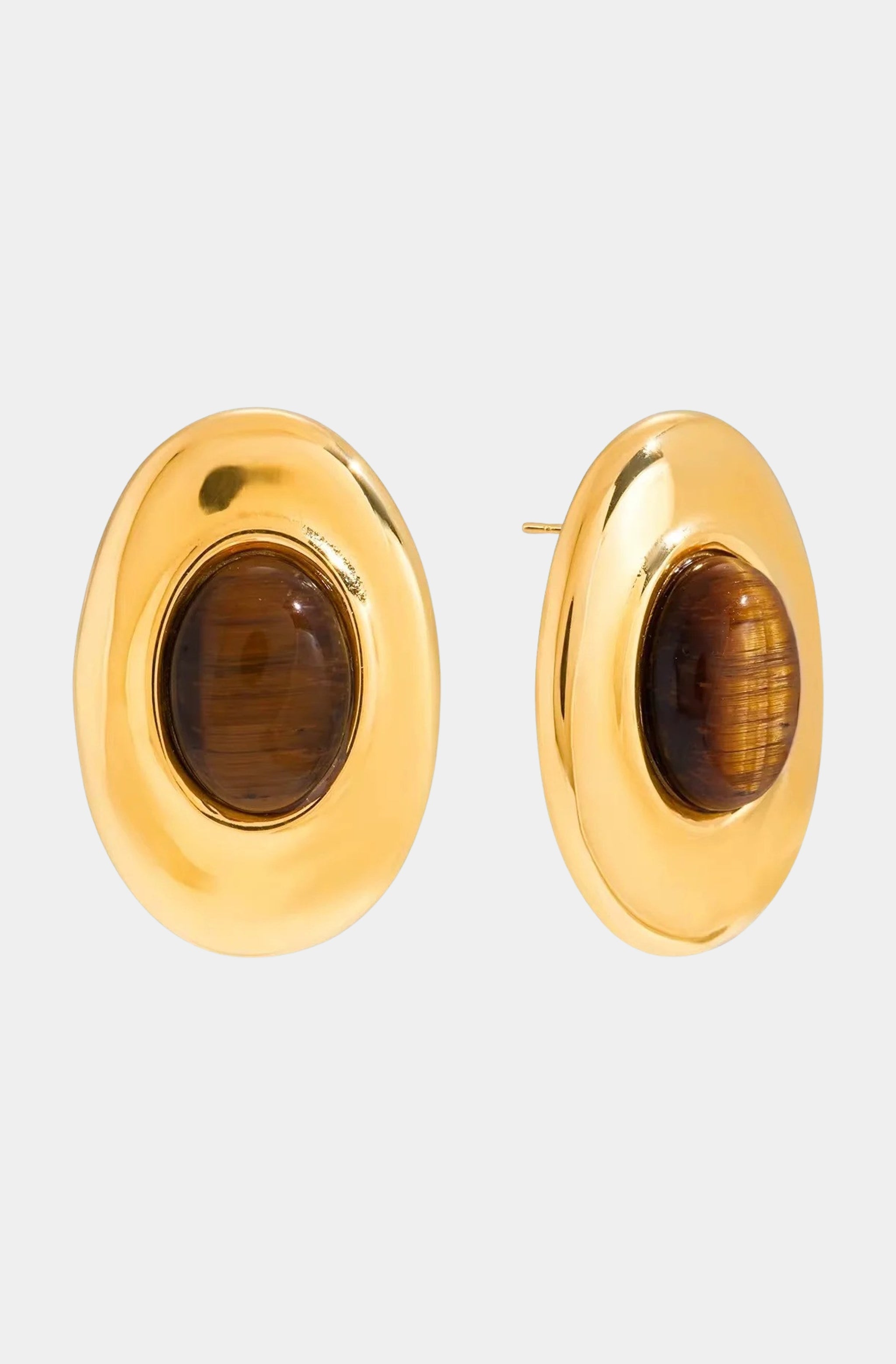 Sedona Tiger Eye Oval Studs