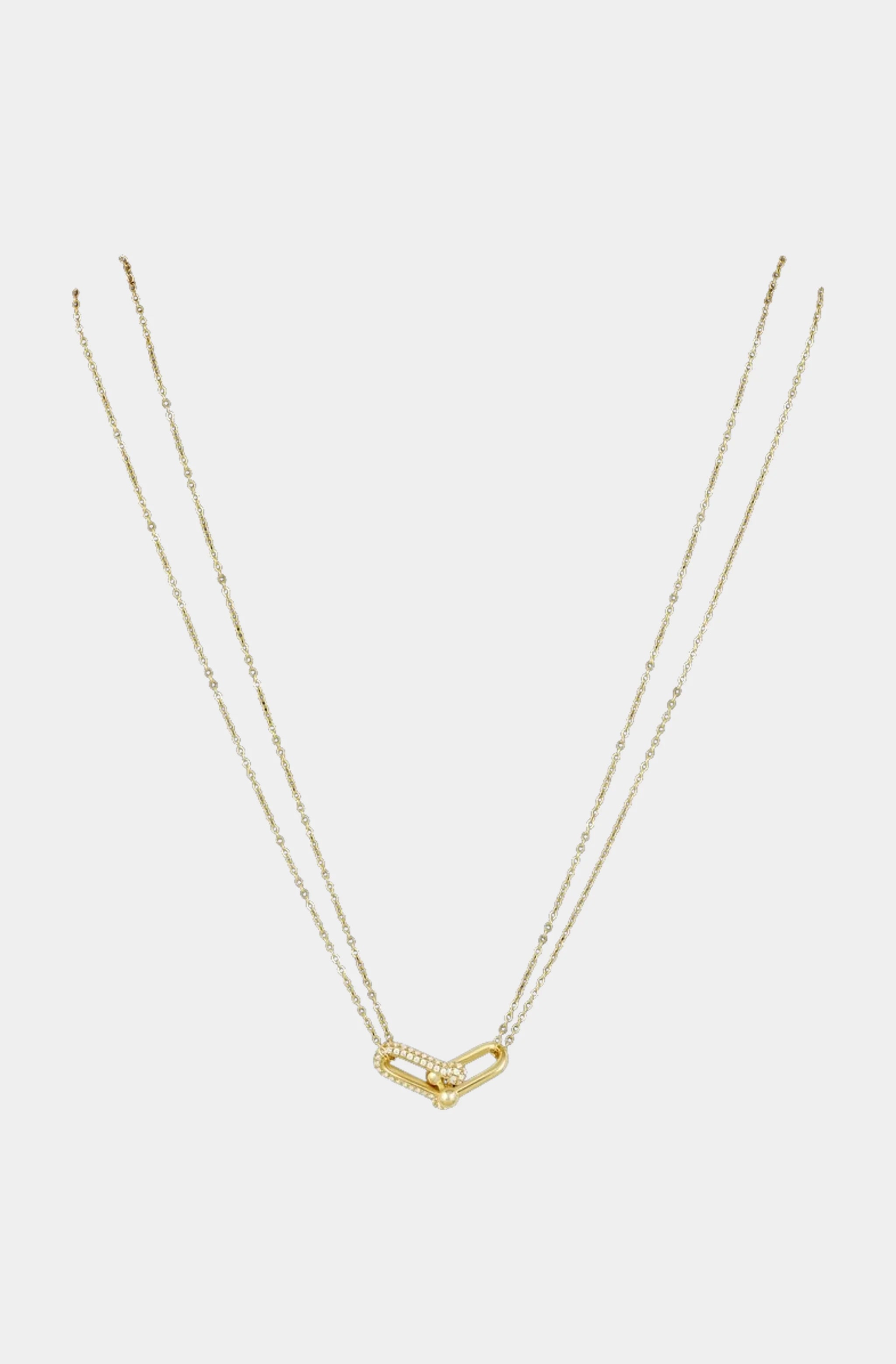 U Link Pave Necklace